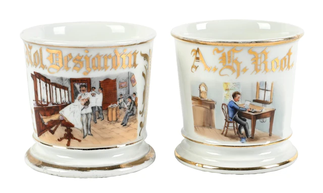 LOT OF 2: SHAVING MUGS