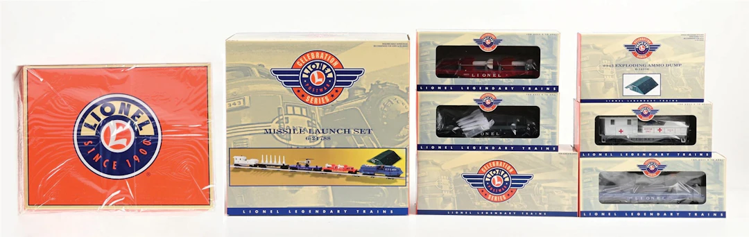 LOT OF 2: LIONEL O-GA. PENNSYLVANIA COAL TRAIN SET & MISSILE LAUNCH
