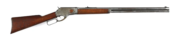 (A) MARLIN MODEL 1881 LEVER ACTION RIFLE WITH DOUBLE SET TRIGGERS.