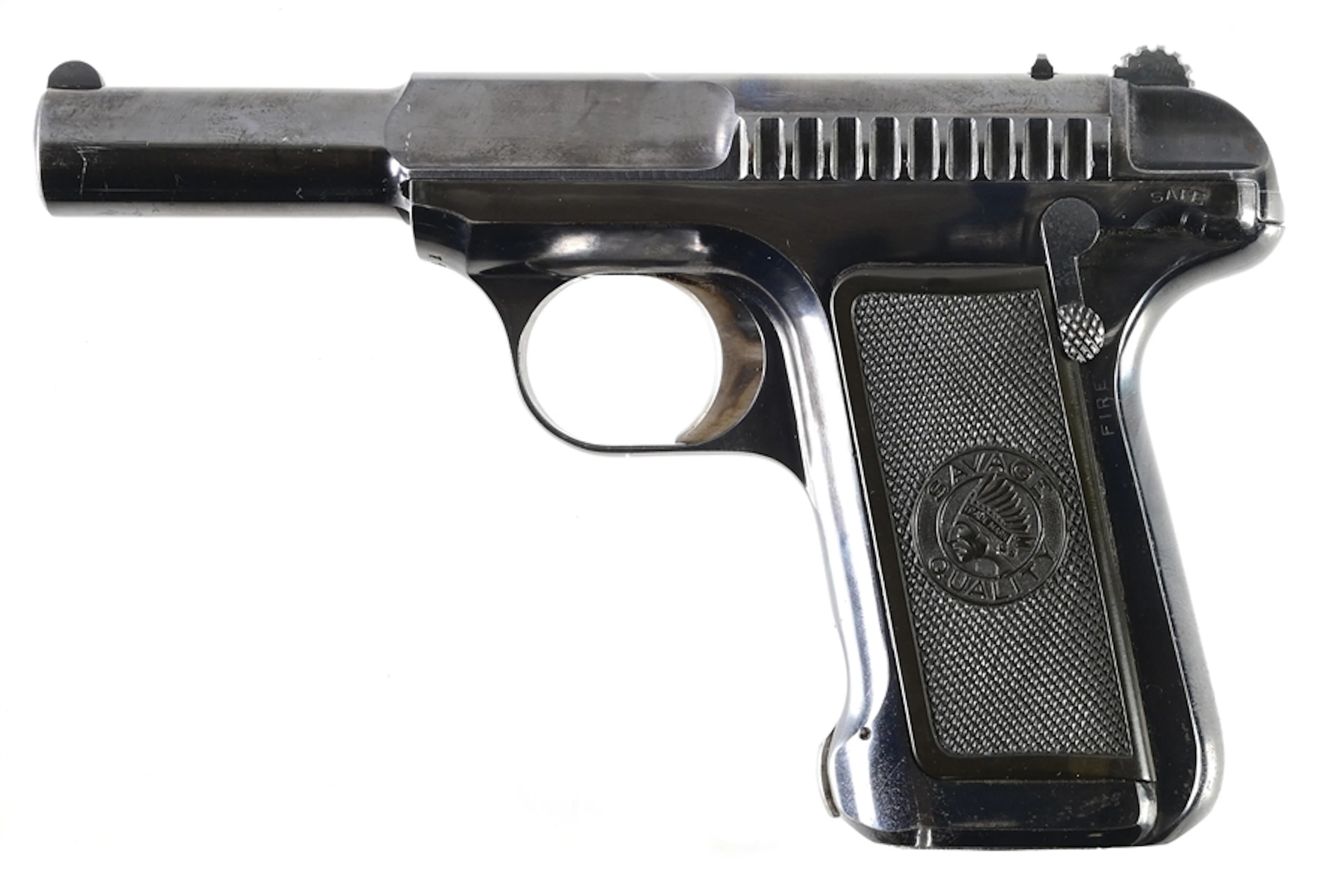 (C) HIGH CONDITION BRIGHT BLUE SAVAGE MODEL 1907-10 .32 SEMI-AUTOMATIC PISTOL.