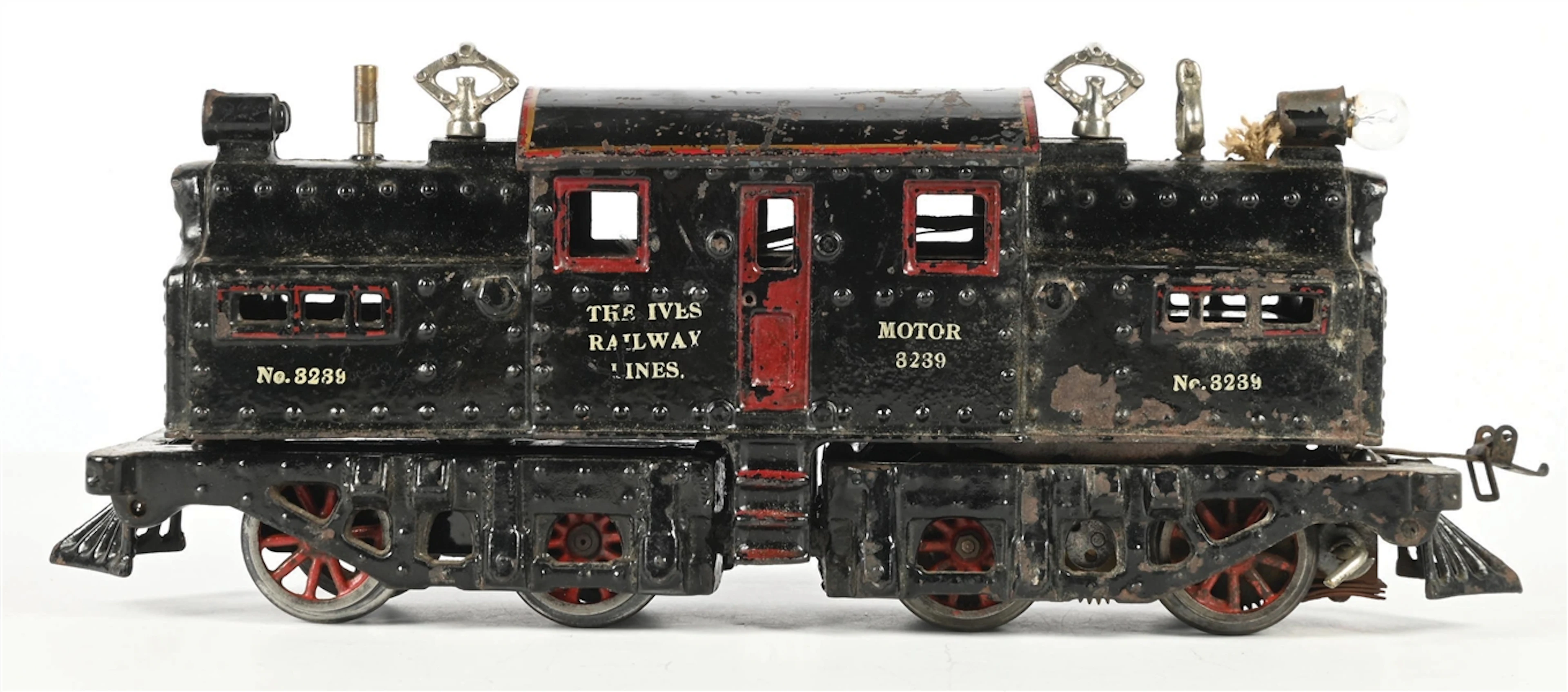 IVES PREWAR GAUGE 1 NO. 3239 CAST IRON ELECTRIC LOCOMOTIVE