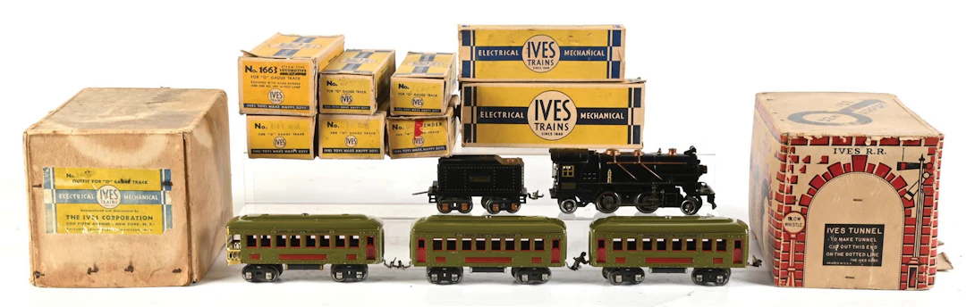 IVES O-GA. TRANSITION NO. 1609 STEAM PASSENGER SET