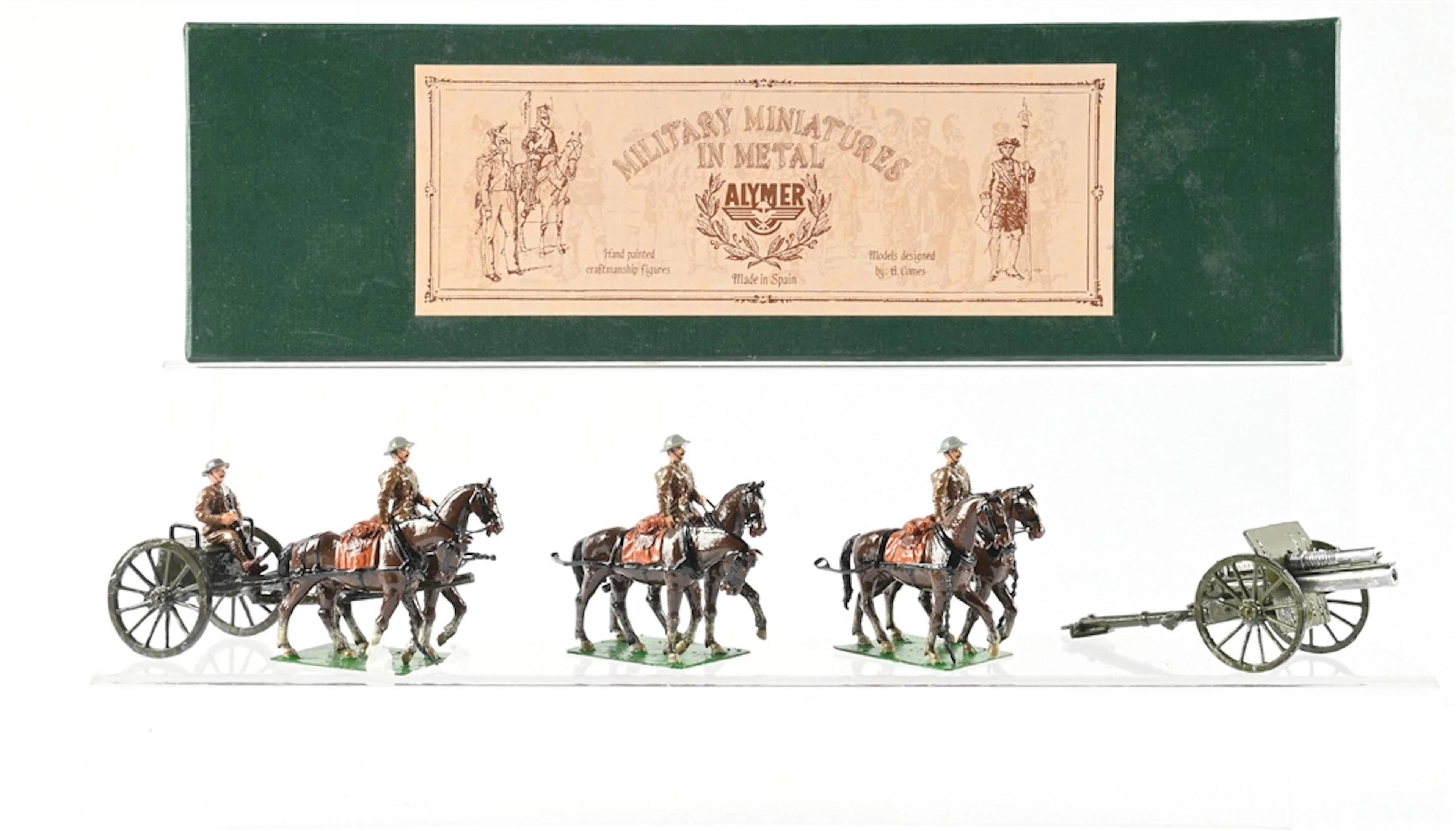 ALYMER WWI BRITISH HORSE-DRAWN ARTILLERY IN BOX