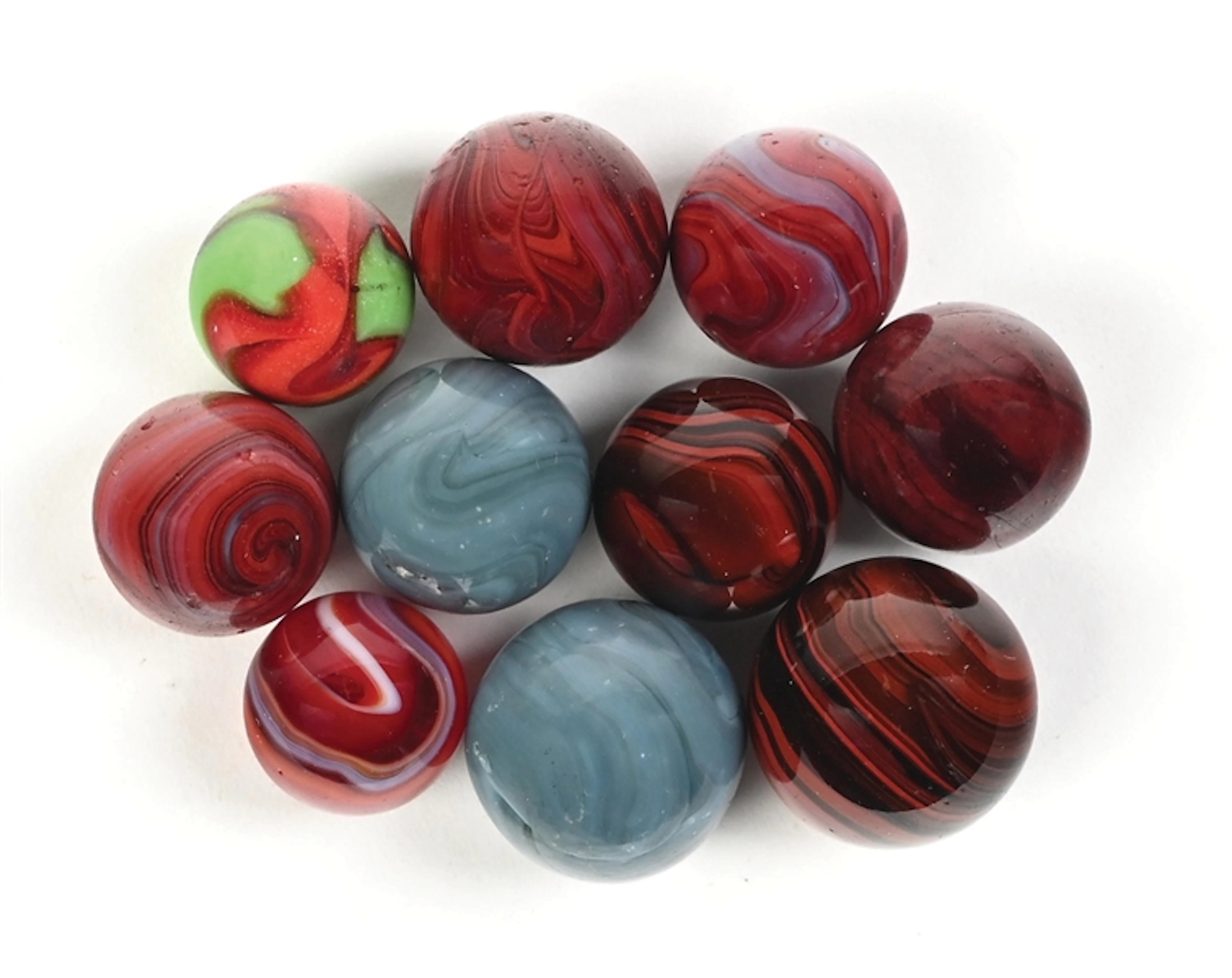 LOT OF 10: CHRISTENSEN MARBLES
