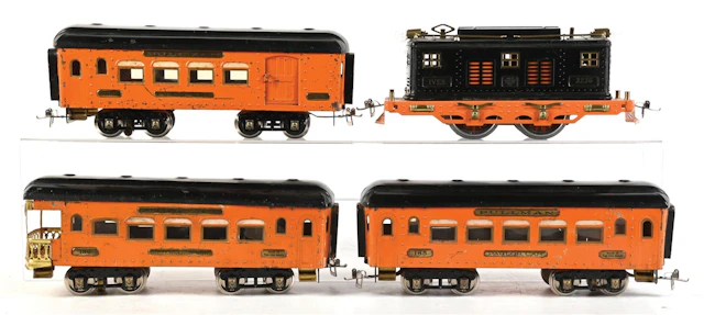 PRE-WAR IVES STANDARD GA. NO. 3236 HALLOWEEN PASSENGER SET