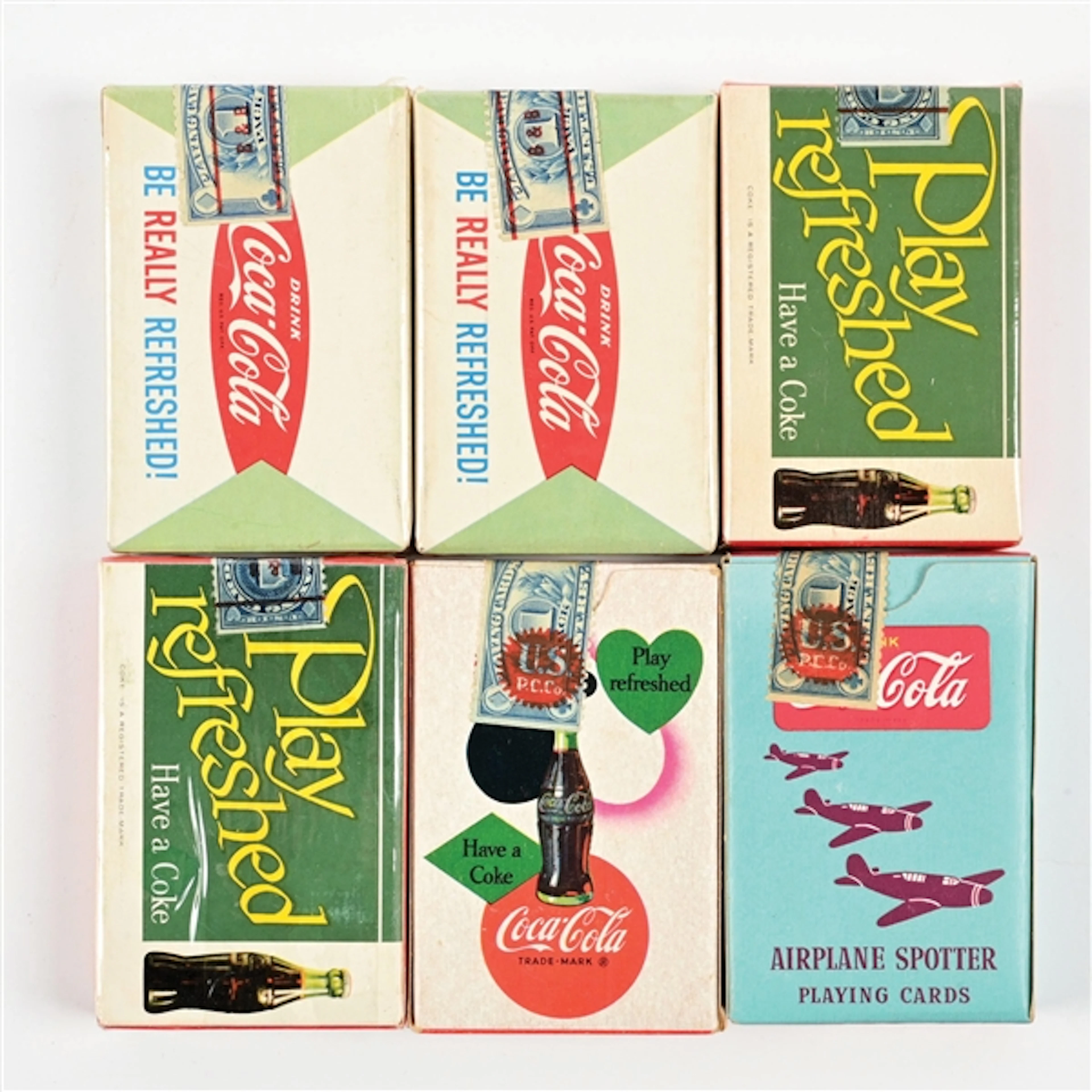 COLLECTION OF 6: DECKS OF COCA-COLA PLAYING CARDS