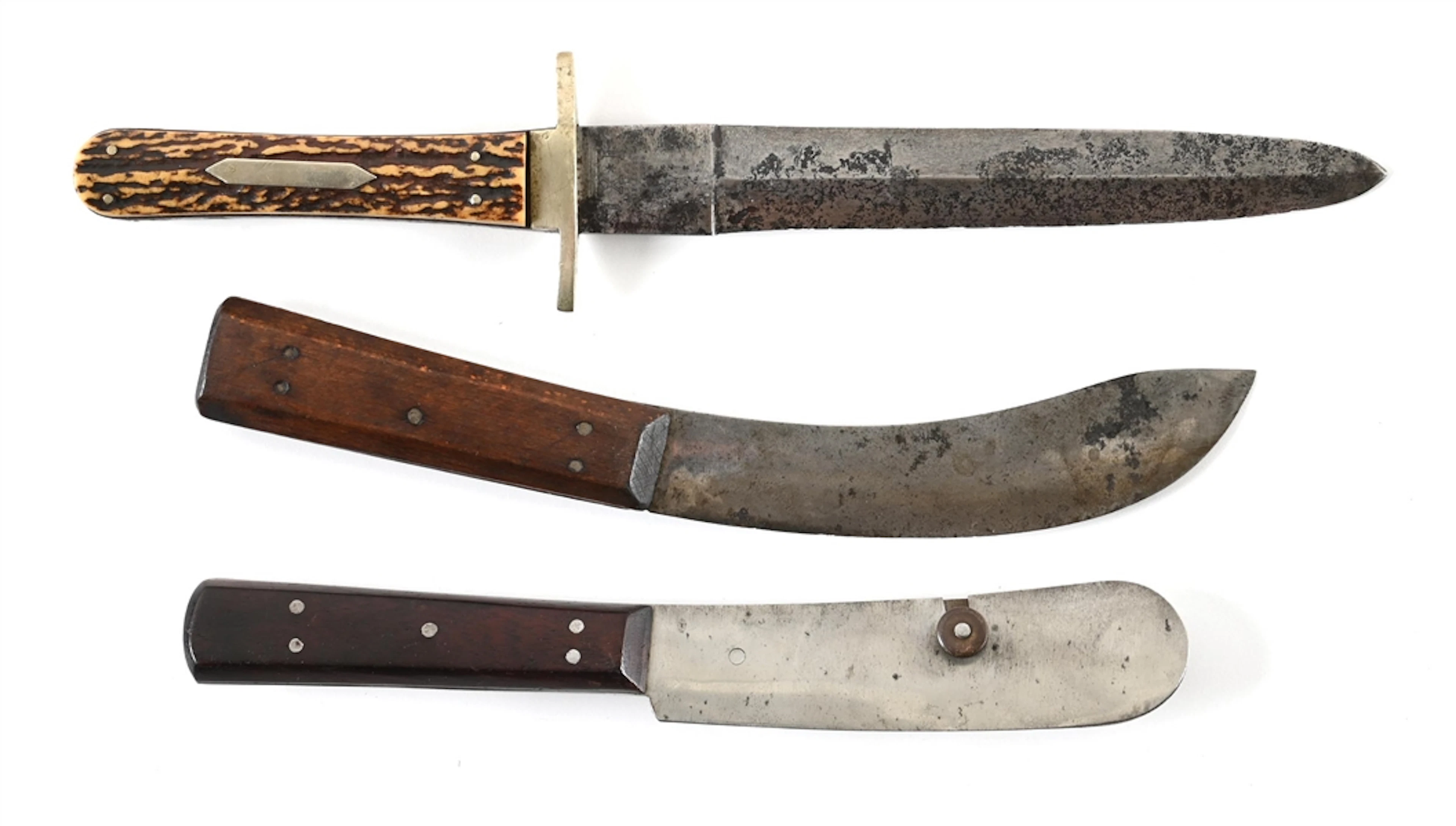 LOT OF 3: SHEFFIELD KNIVES.