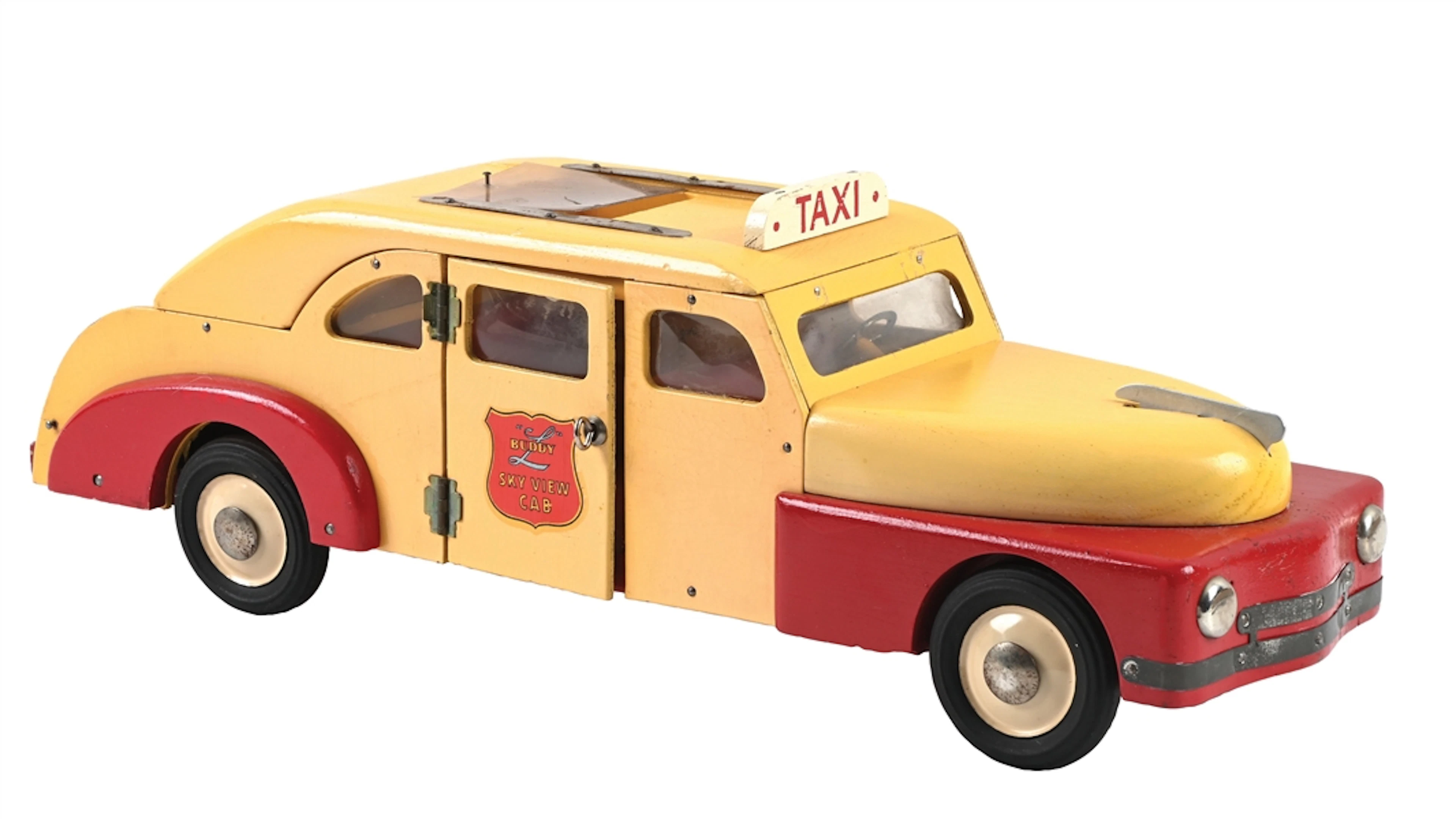 BUDDY "L" SKY VIEW WOODEN TAXI CAB