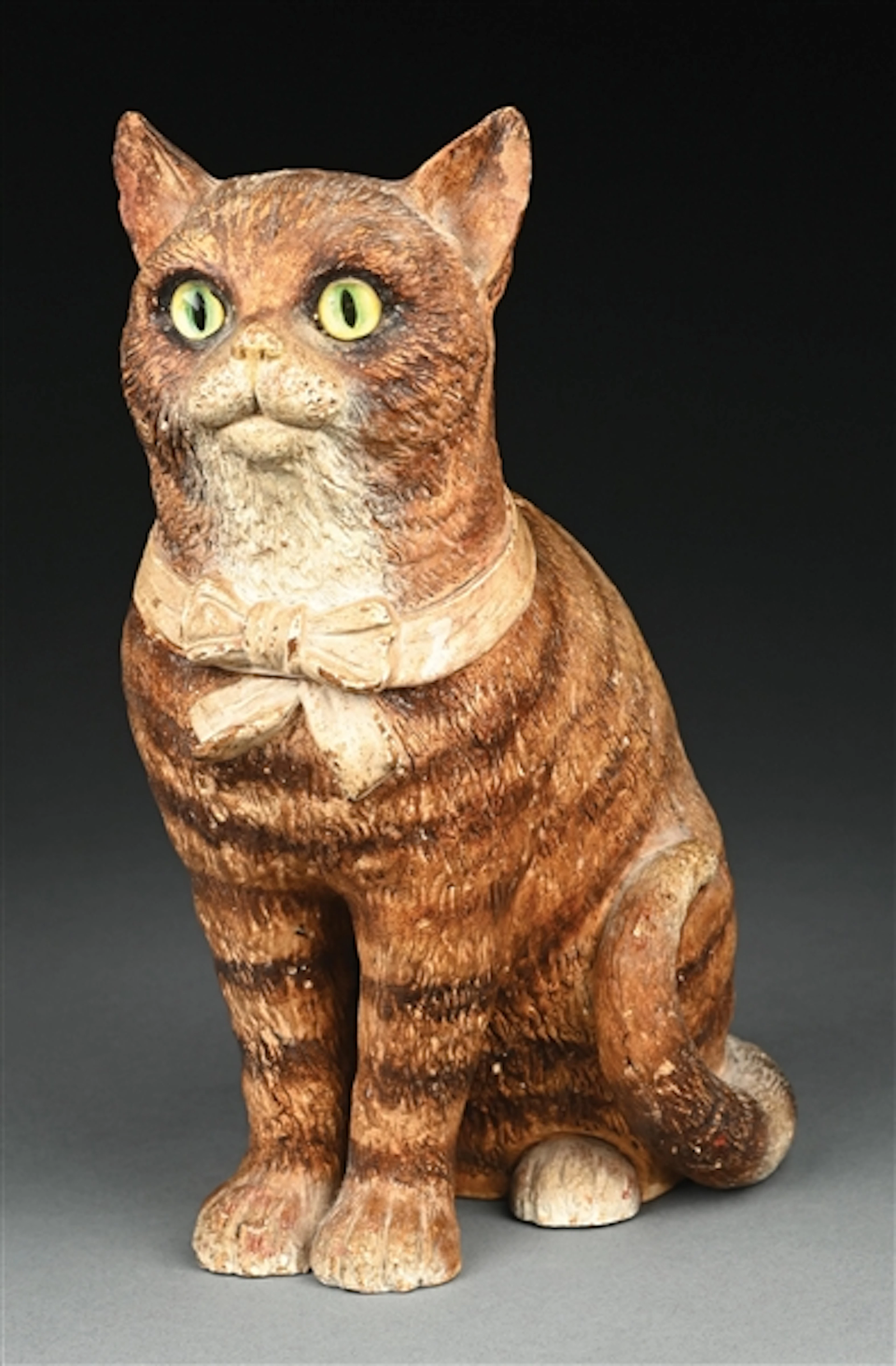 BERNARD BLOCK CAT WITH GLASS EYES TOBACCO HUMIDOR/JAR