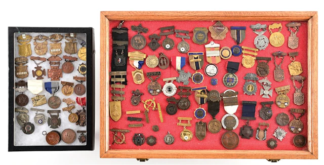 LARGE LOT OF 84 MISCELLANEOUS PRE-WWII SHOOTING AND MARKSMAN MEDALS.
