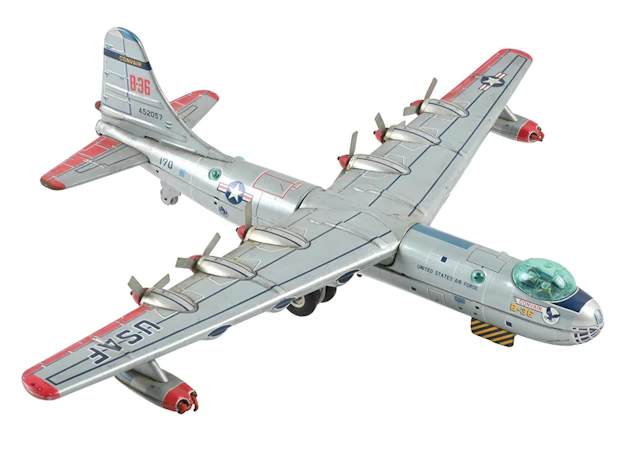 CONVAIR B-36 USAF TIN TOY AIRPLANE