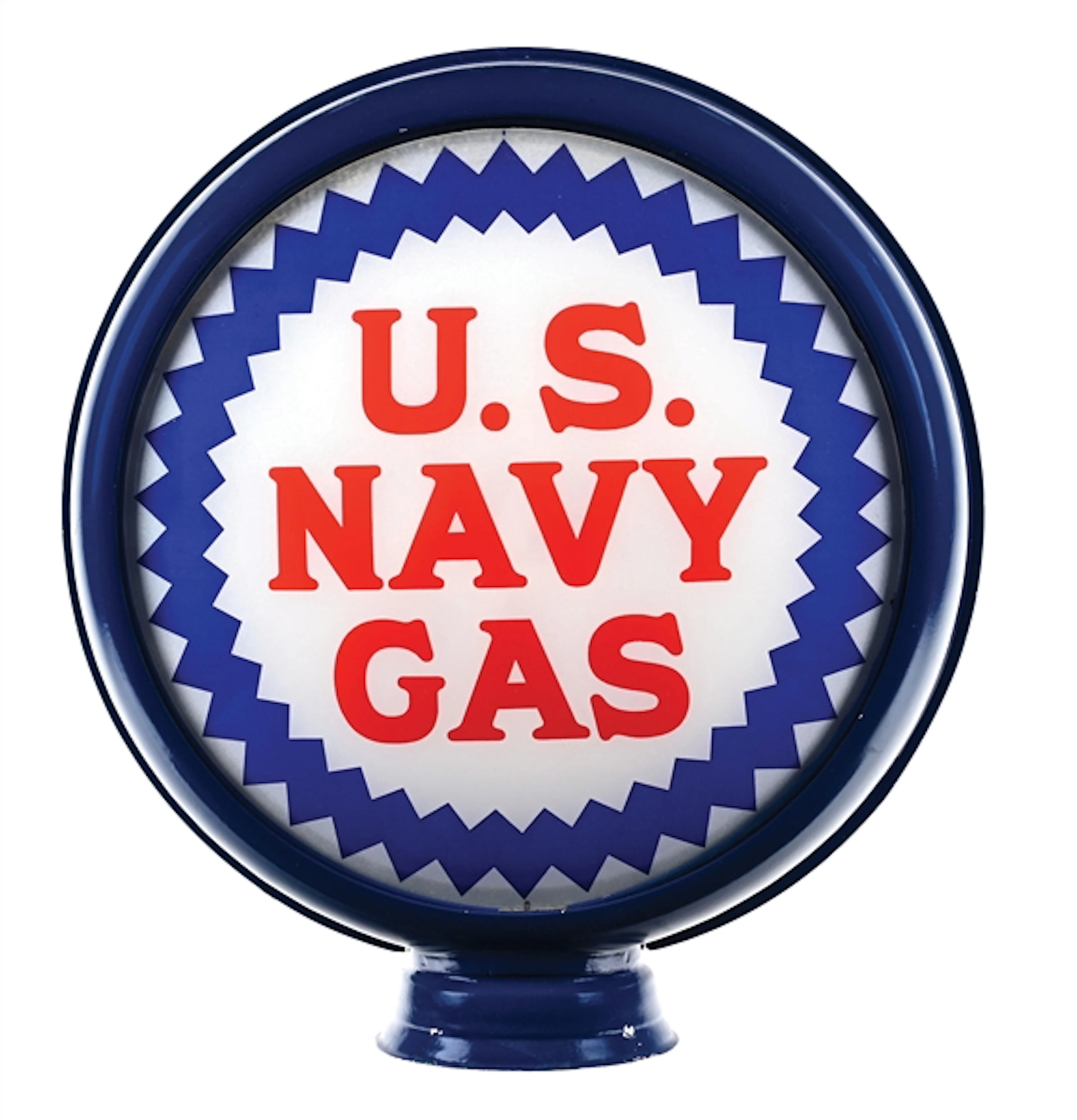 U.S. NAVY GAS COMPLETE 15" GLOBE ON METAL HIGH PROFILE BODY
