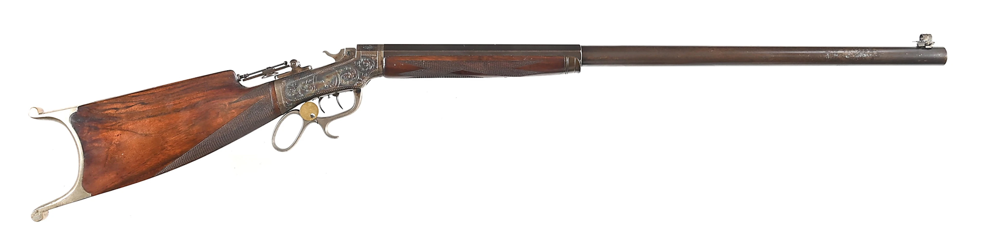 (A) RARE ULRICH ENGRAVED MARLIN BALLARD NO 6 SCHUETZEN HEAVY BARREL