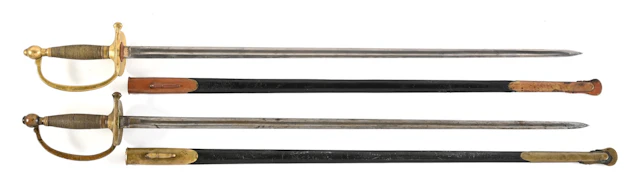 LOT OF 2: US CIVIL WAR M1840 NCO SWORDS BY AMES.