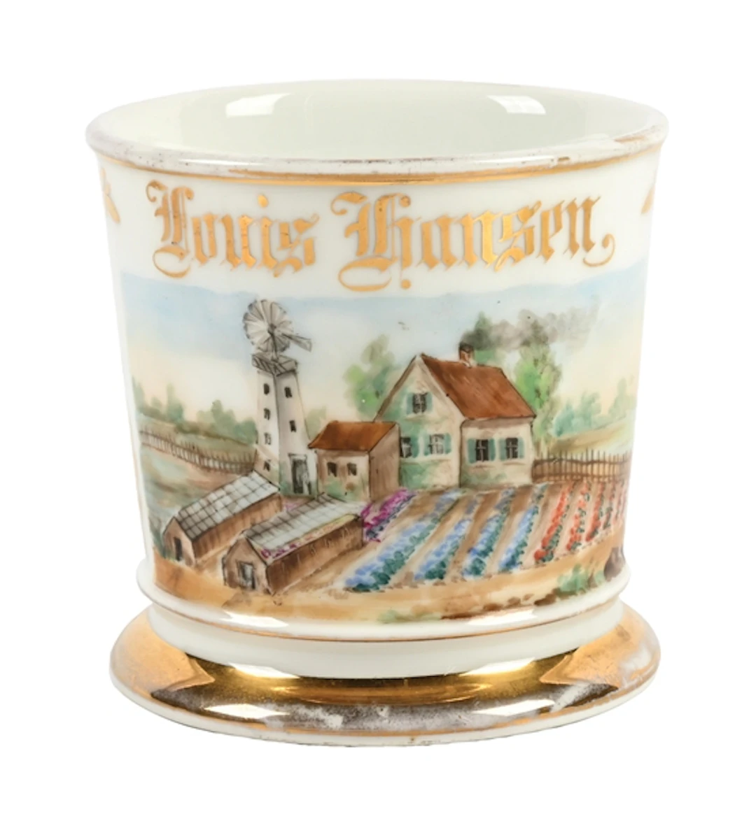 HOUSE SCENE SHAVING MUG