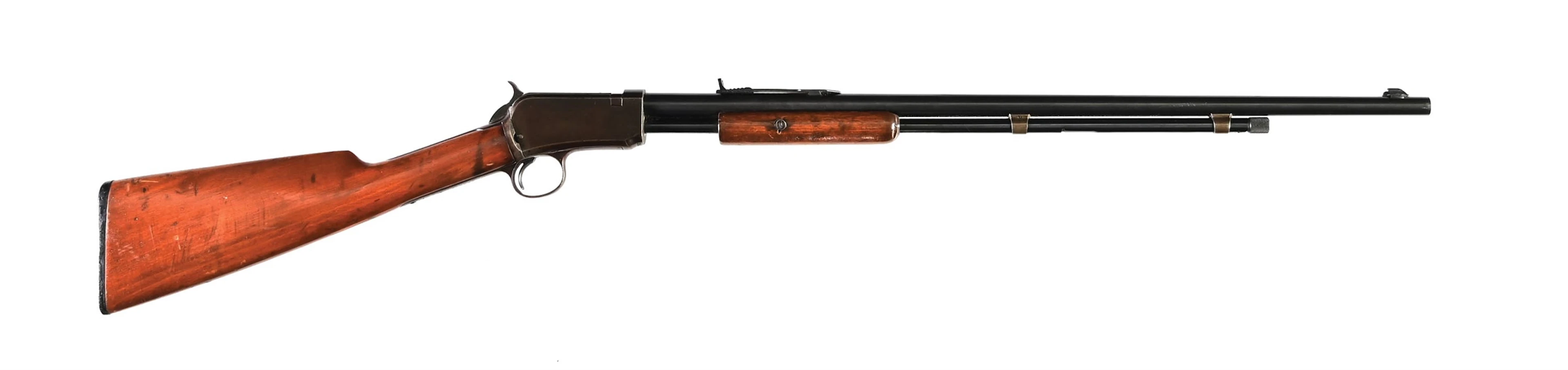 (C) WINCHESTER ROUND BARREL MODEL 1890 SLIDE ACTION .22 L.R. RIFLE.