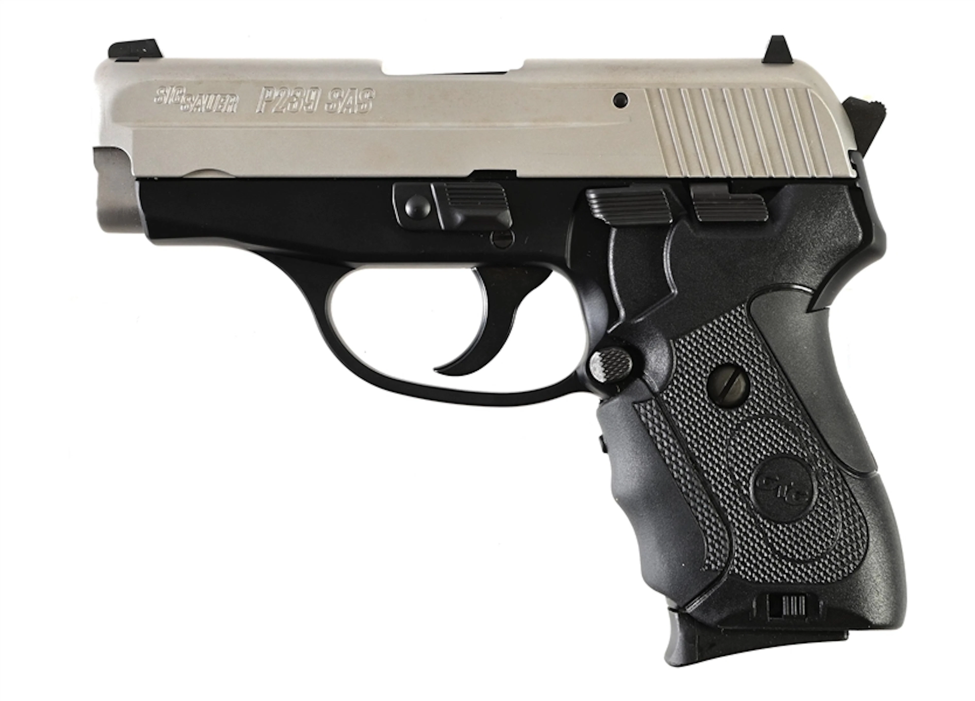 (M) SIG SAUER P329 SAS SEMI-AUTOMATIC PISTOL WITH CASE.