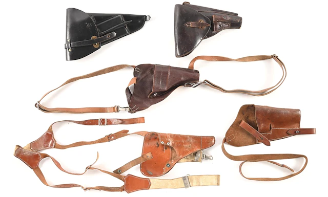 LOT OF 5 MILITARY STYLE HOLSTERS