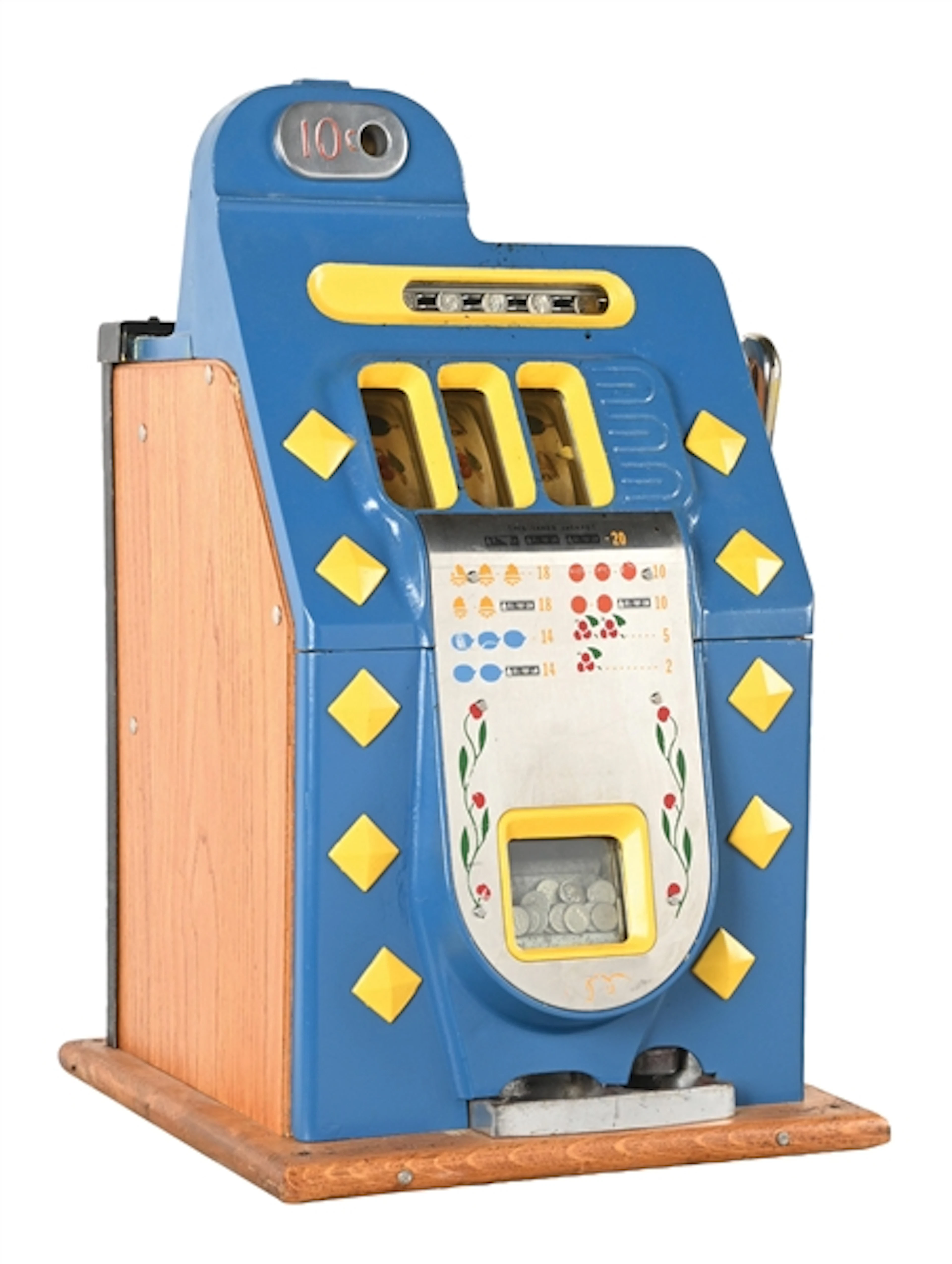 10¢ MILLS NOVELTY CO. DIAMOND FRONT JACKPOT SLOT MACHINE