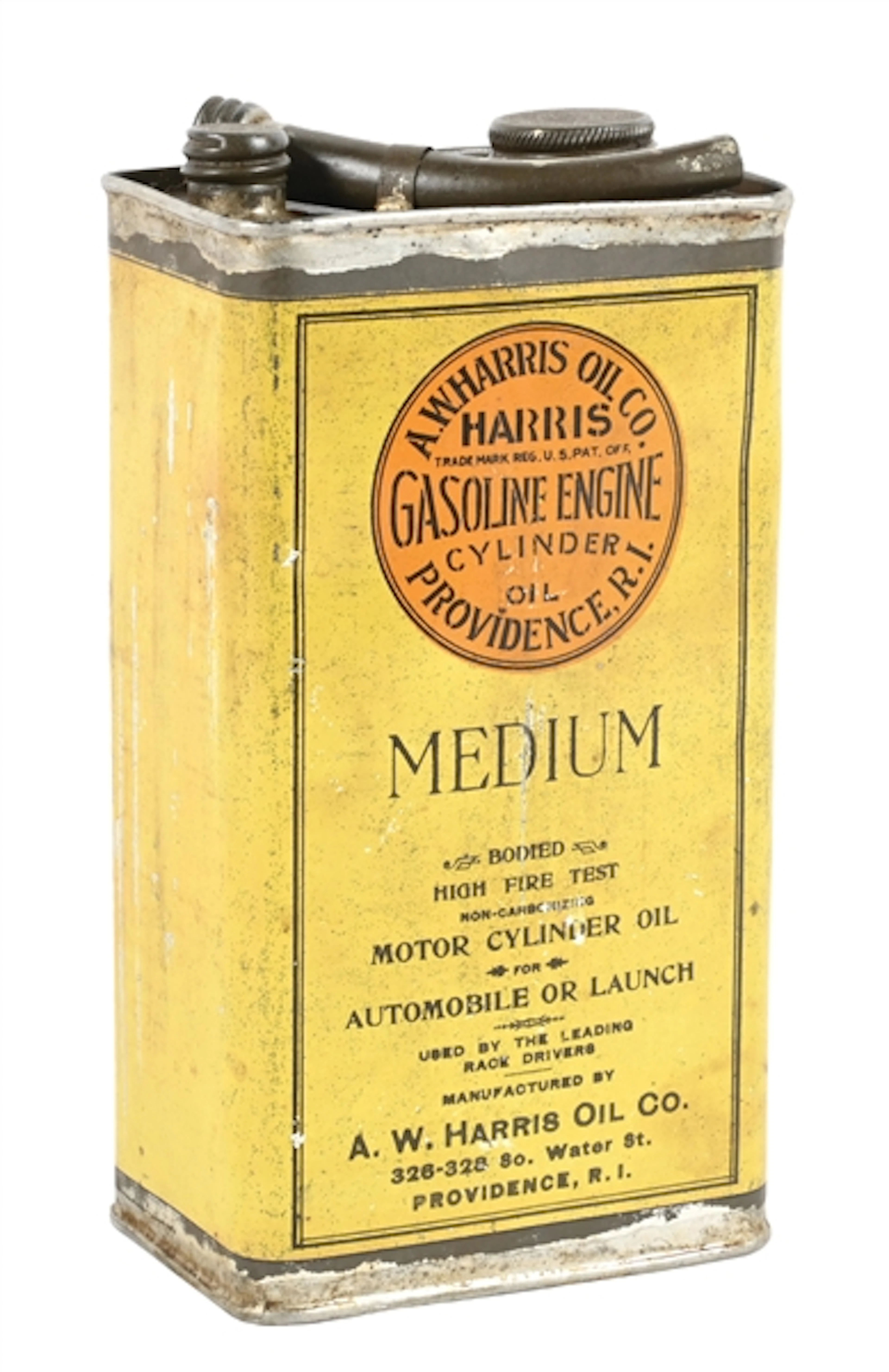 A.W. HARRIS OIL CO. MEDIUM MOTOR CYLINDER OIL CAN