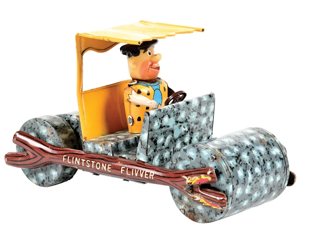 LOUIS MARX TIN LITHO FLINTSTONE FLIVVER TOY