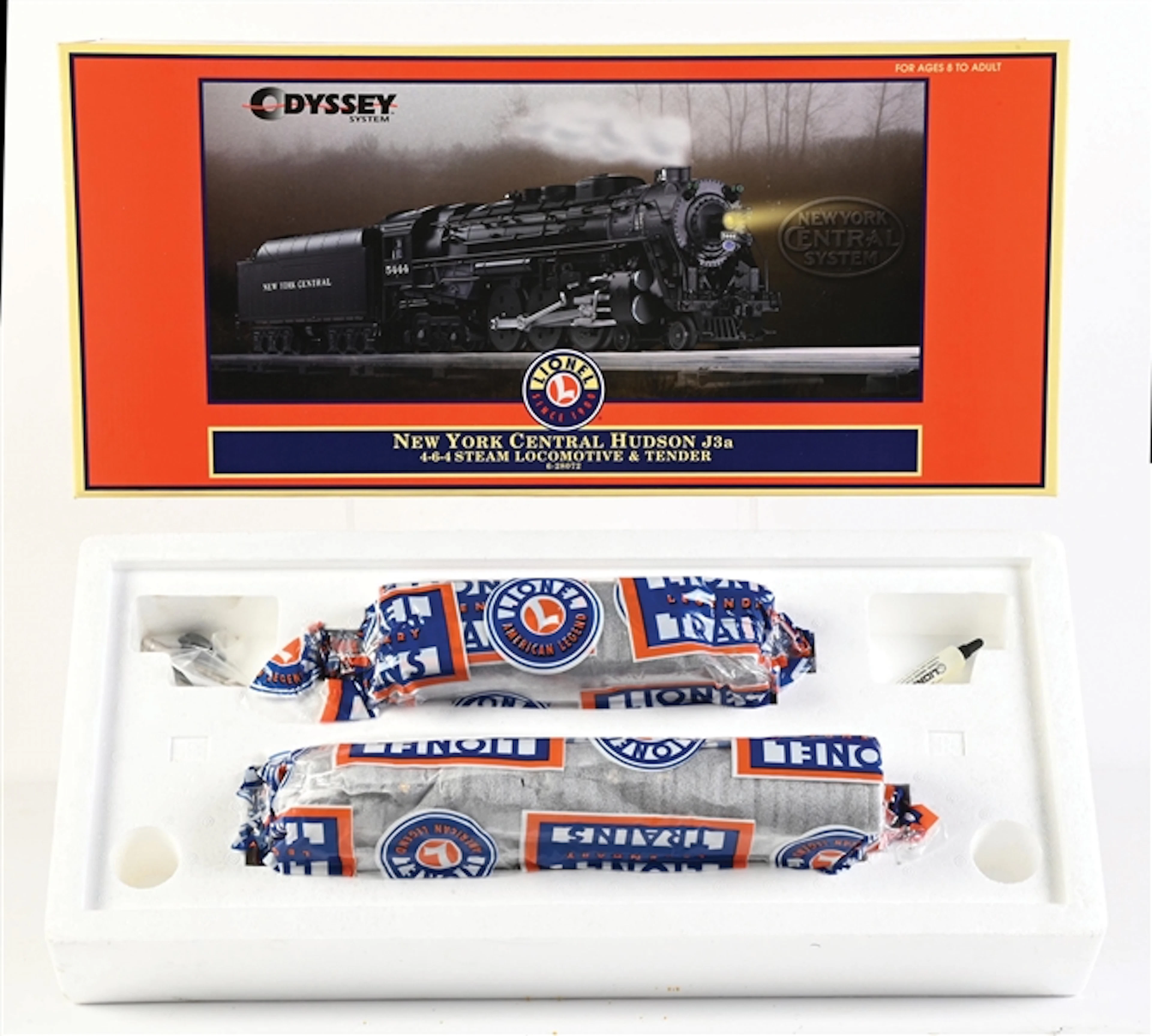 LIONEL O-GA. NO. 28072 NEW YORK CENTRAL HUDSON J3A 4-6-4 STEAM LOCOMOTIVE