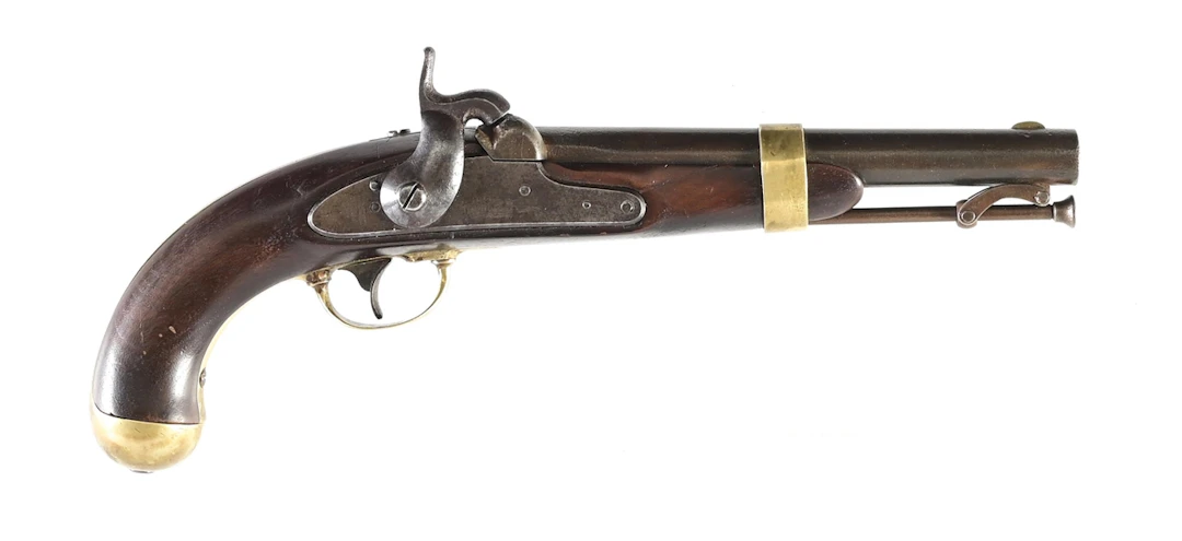(A) US MODEL 1842 PERCUSSION PISTOL BY HENRY ASTON.