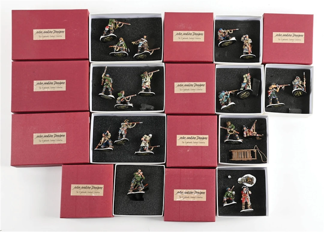 LOT OF 9: JOHN JENKINS COLLECTION OF BATTLE ON SNOWSHOES 1758 SETS