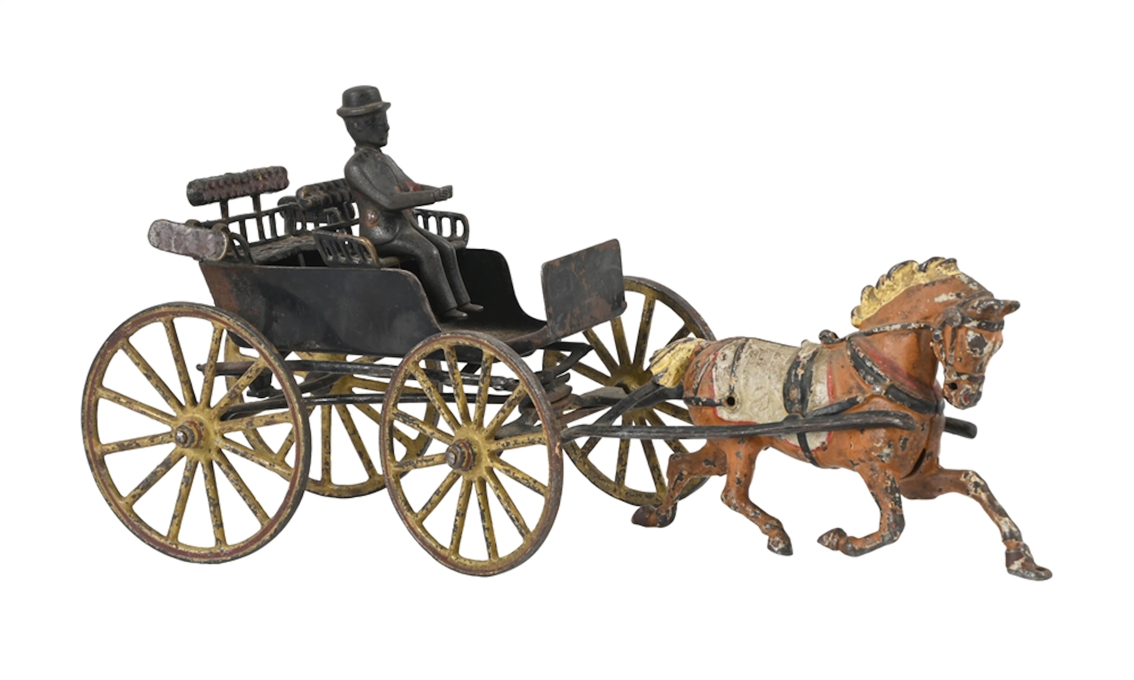 PRATT & LETCHWORTH TWO-SEAT OPEN STATION CARRIAGE CAST IRON HORSE-DRAWN