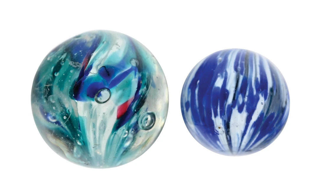 LOT OF 2: ONIONSKIN MARBLES