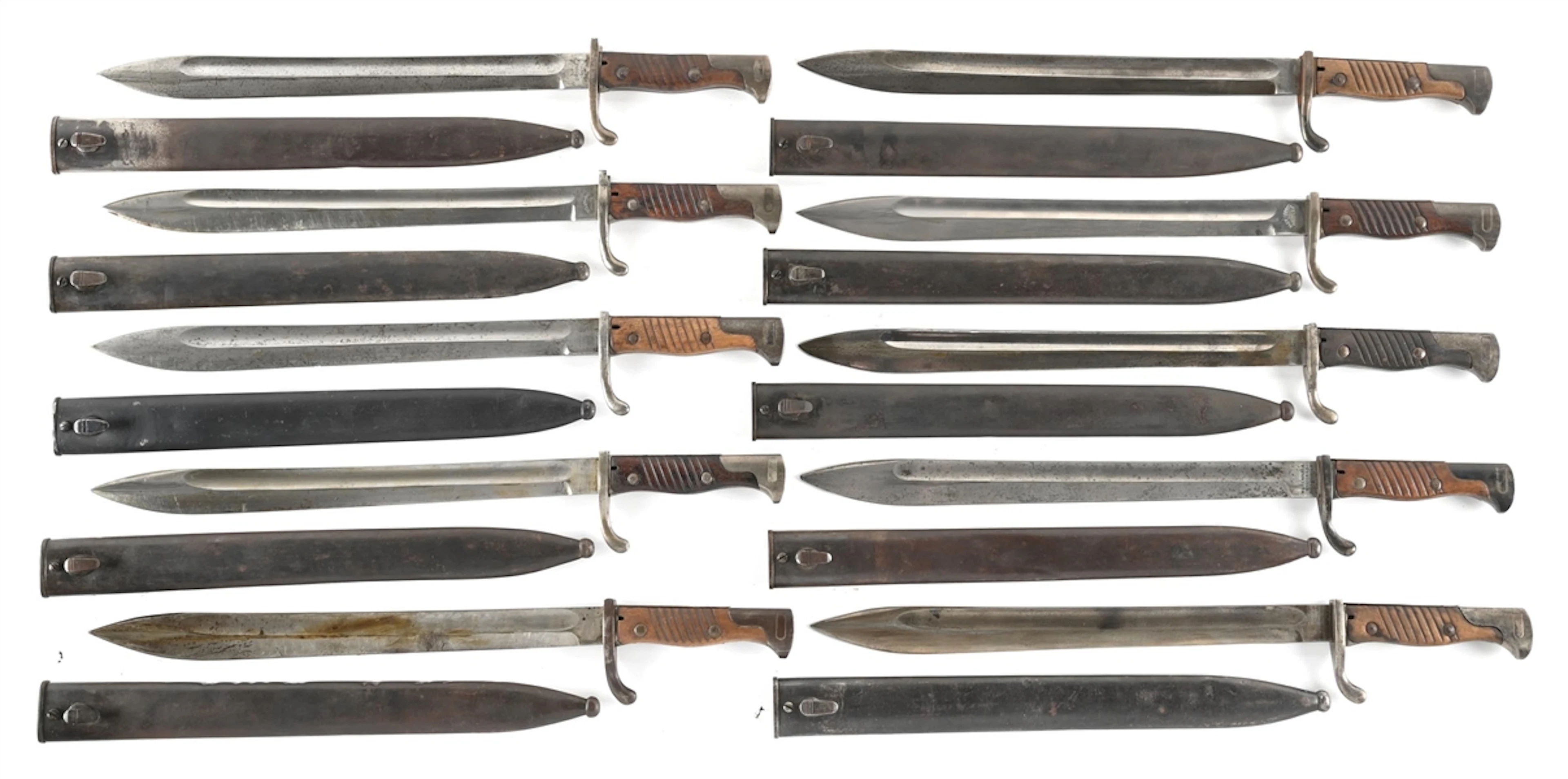 LOT OF 10: IMPERIAL GERMAN M98/05 BAYONETS.