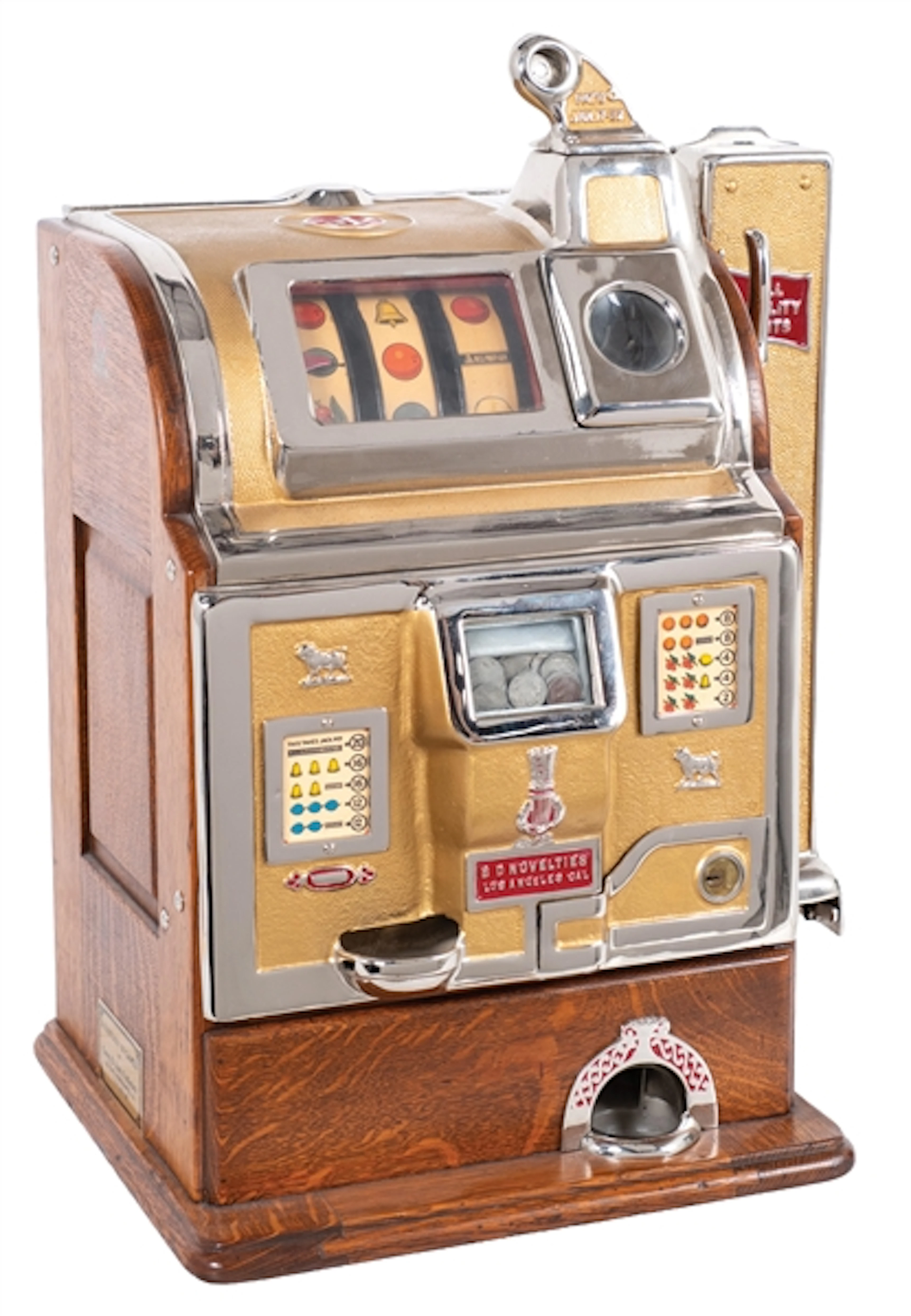 5¢ JENNINGS BULL DURHAM CONVERSION SLOT MACHINE