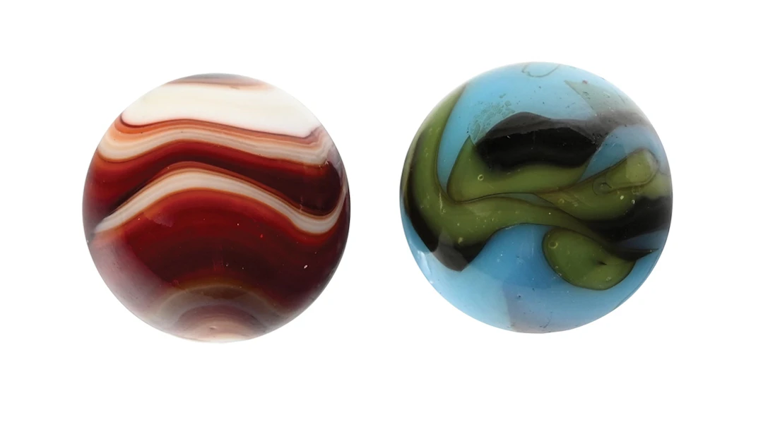 LOT OF 2: CHRISTENSEN AGATE MARBLES