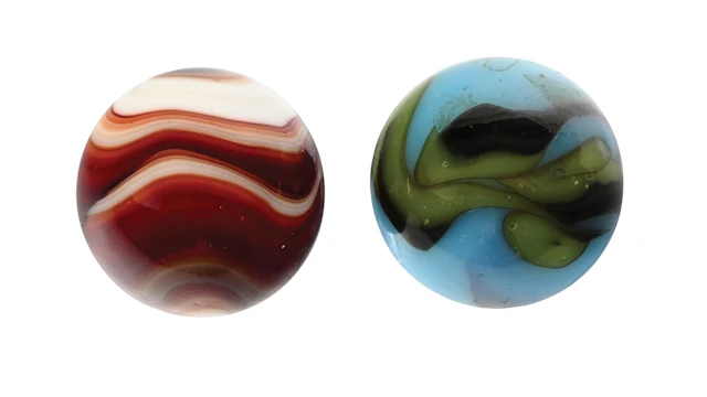 LOT OF 2: CHRISTENSEN AGATE MARBLES
