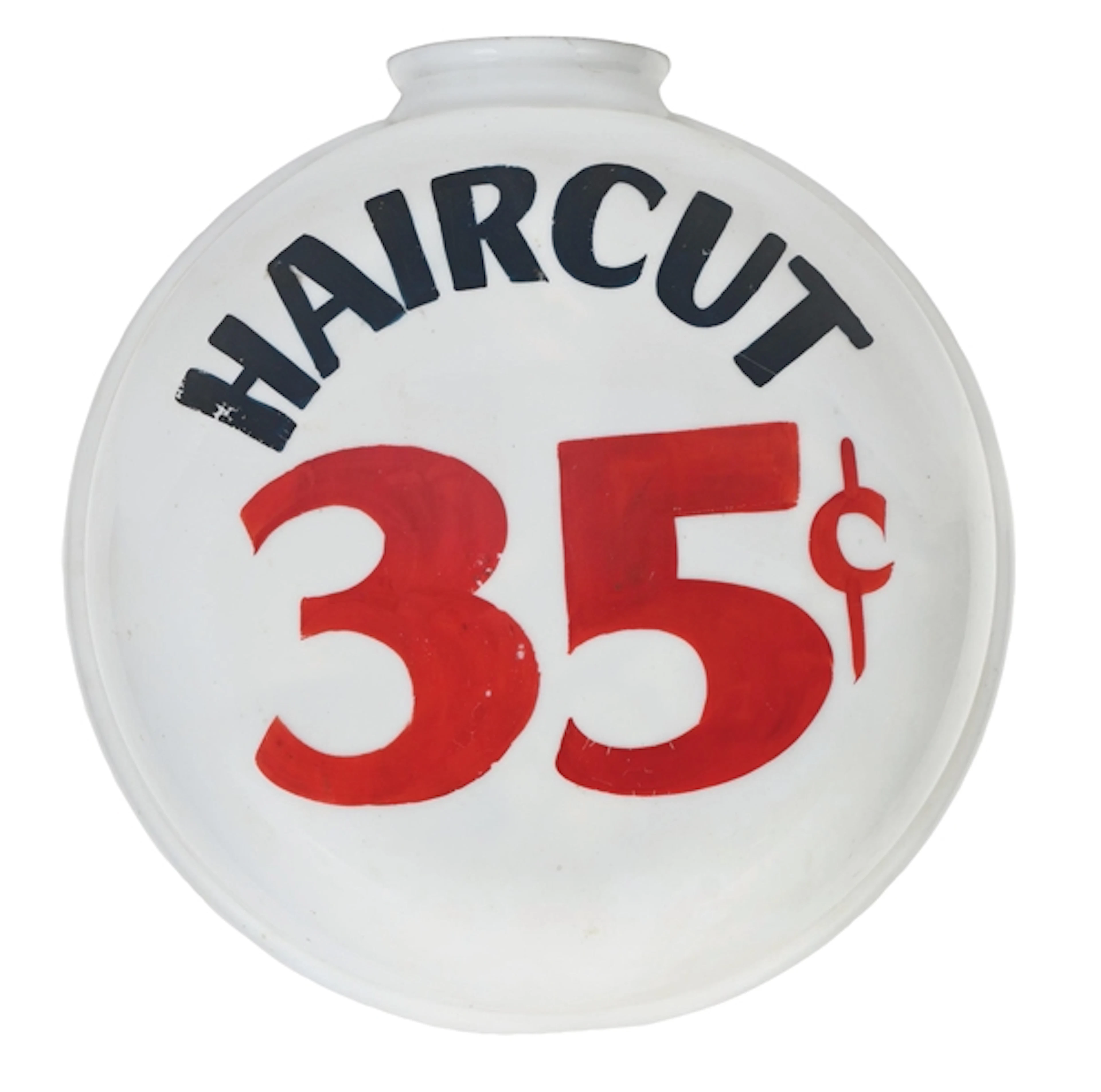 LIGHT-UP GLOBE W/ HAND-PAINTED 35¢ HAIRCUT