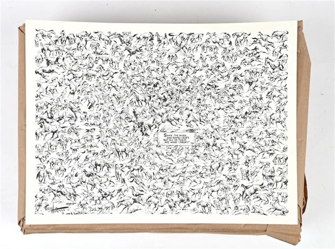 LOT OF APPROXIMATELY 320 "HORSES EMBOSSED (SMALL EDITION)" PRINTS