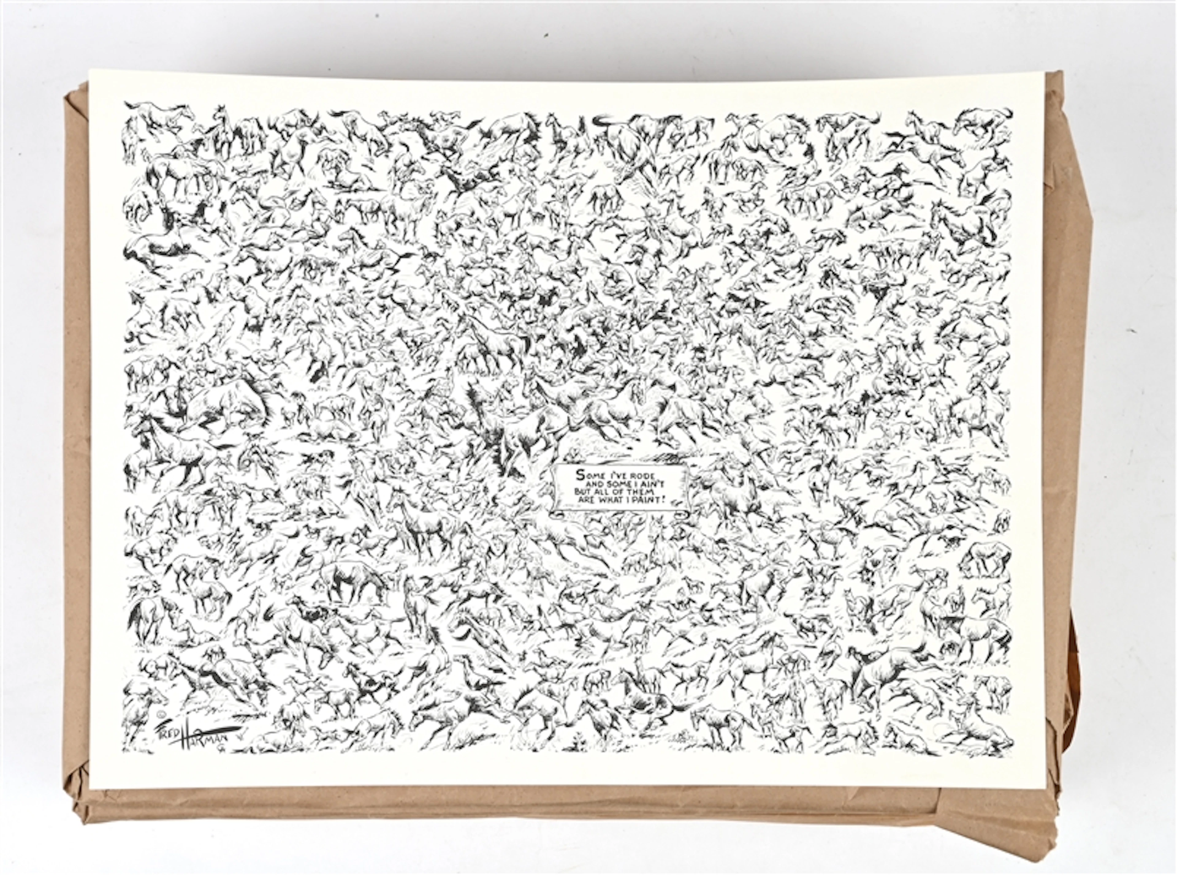 LOT OF APPROXIMATELY 320 "HORSES EMBOSSED (SMALL EDITION)" PRINTS