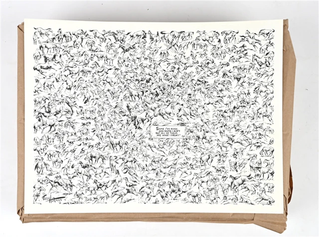 LOT OF APPROXIMATELY 320 "HORSES EMBOSSED (SMALL EDITION)" PRINTS