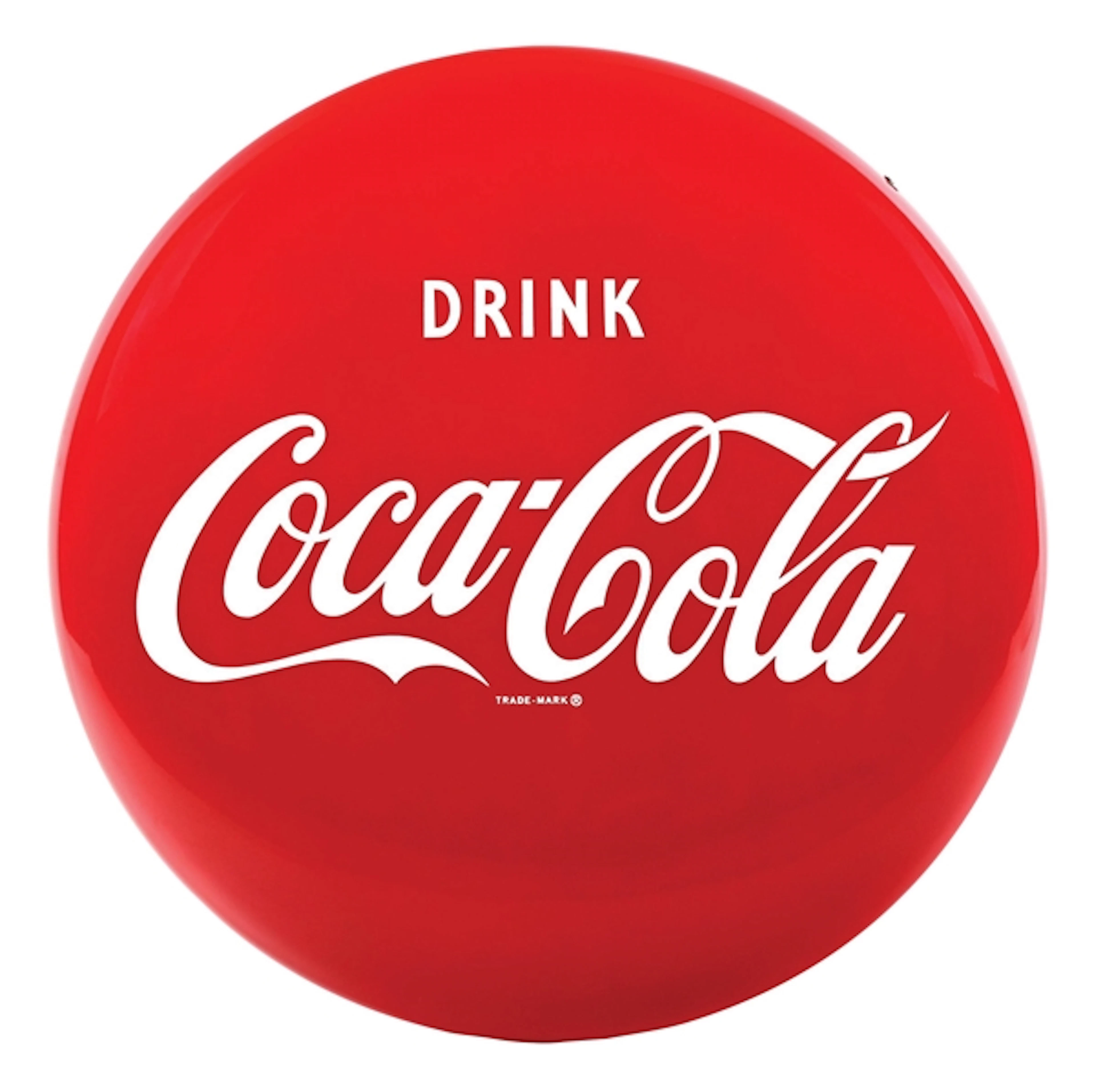 DRINK COCA-COLA BUTTON SIGN