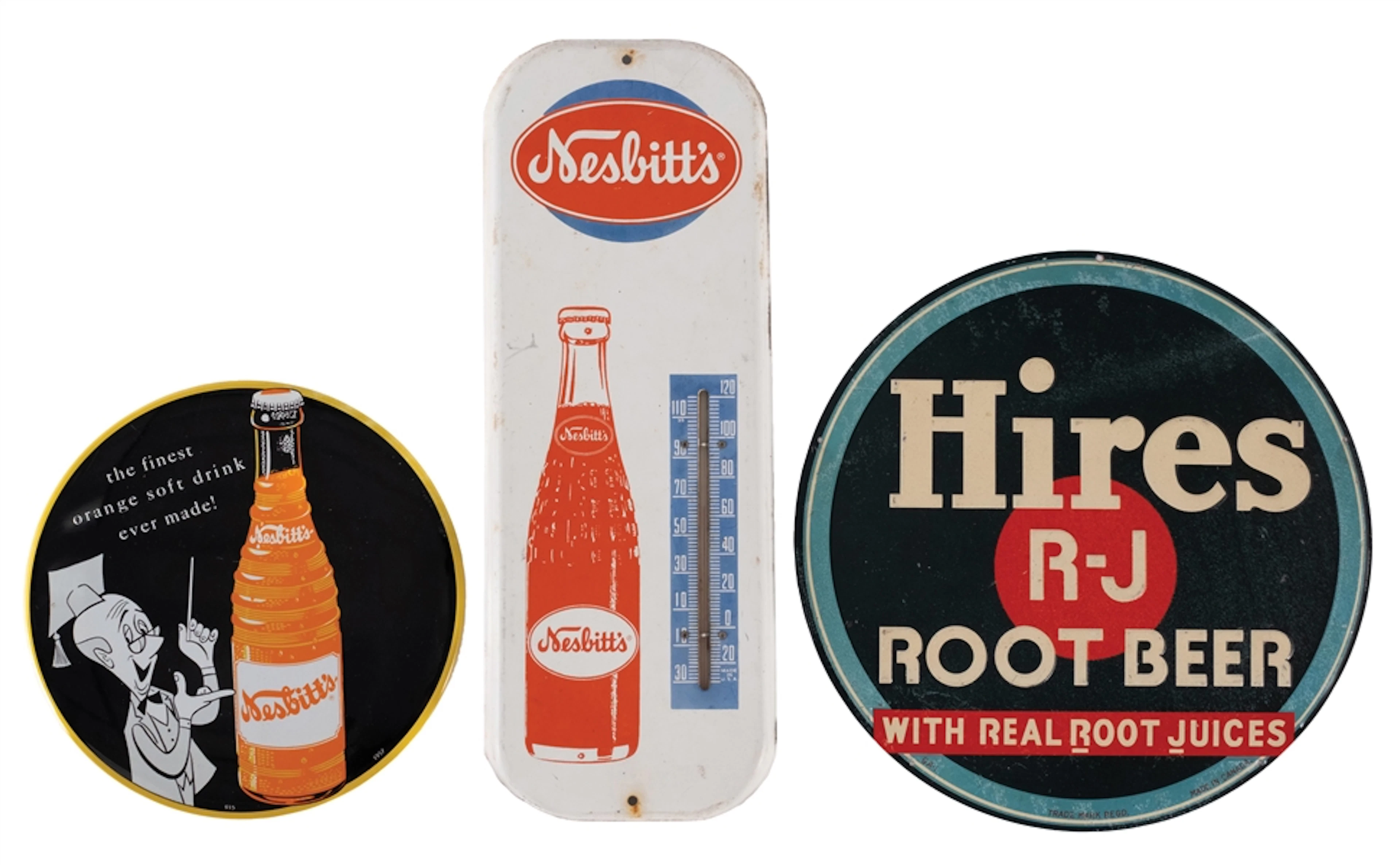 COLLECTION OF 3 SODA POP ADVERTISING SIGNS