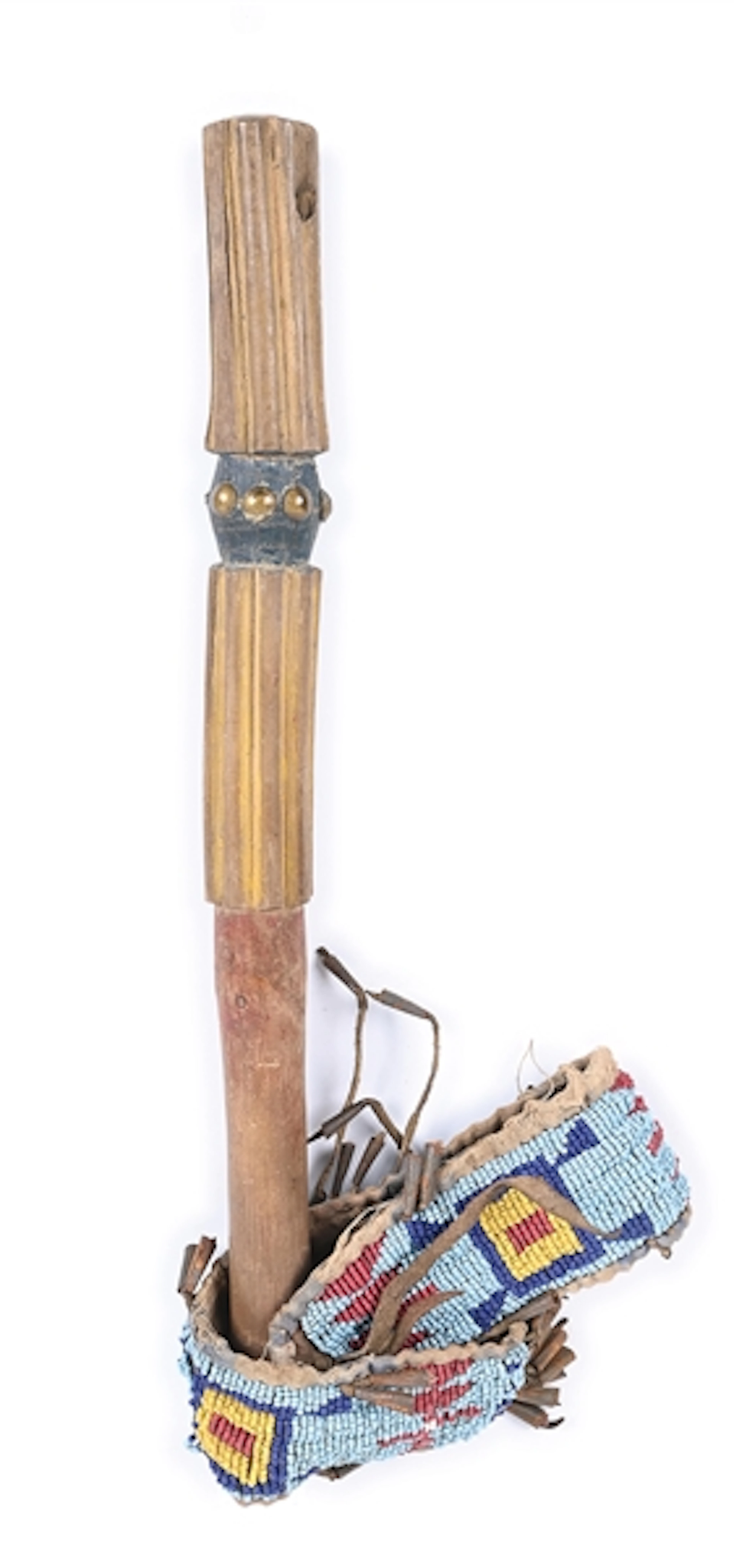 PLAINS QUIRT WITH BEADED WRIST STRAP