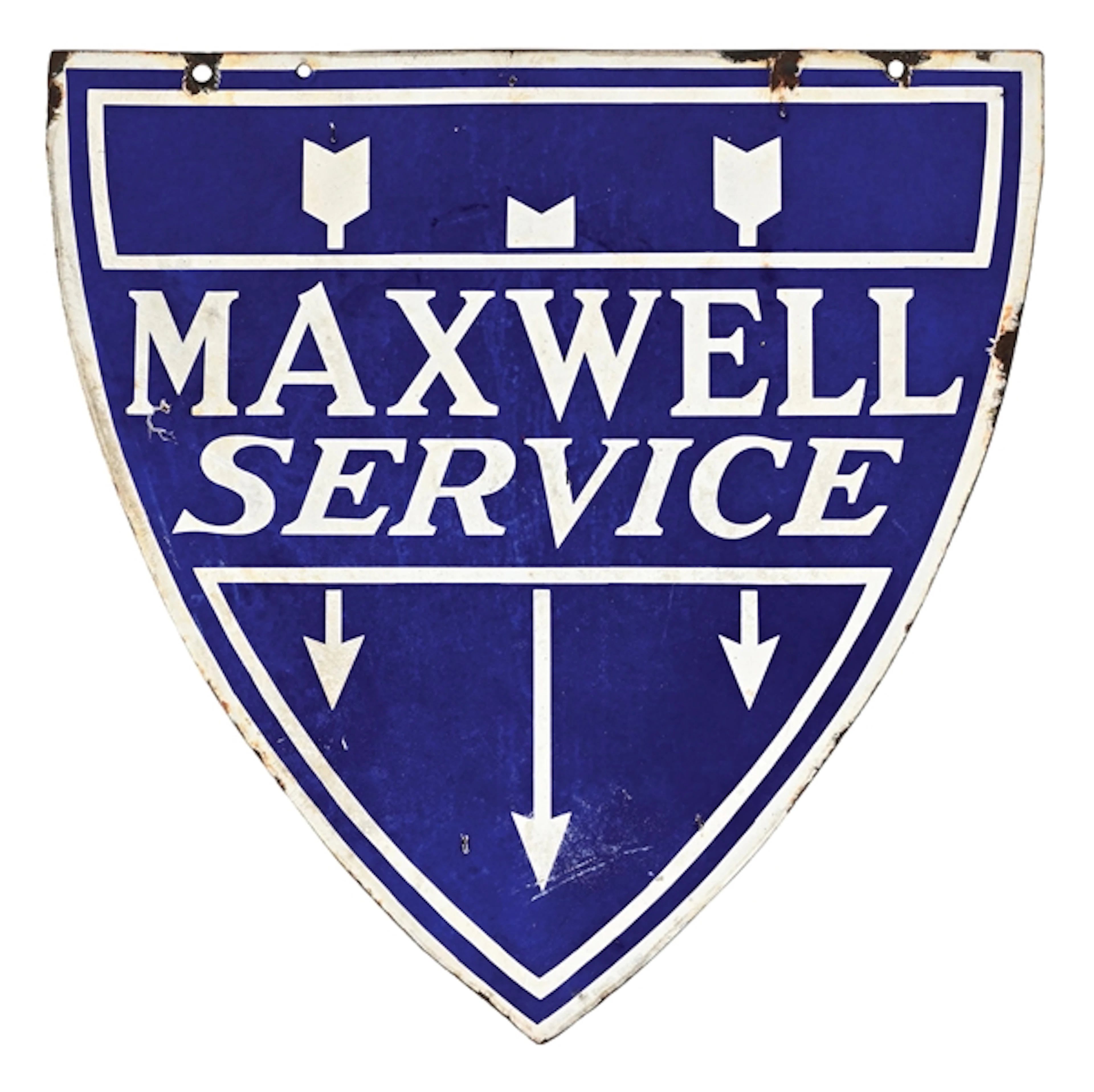 MAXWELL SERVICE PORCELAIN SIGN