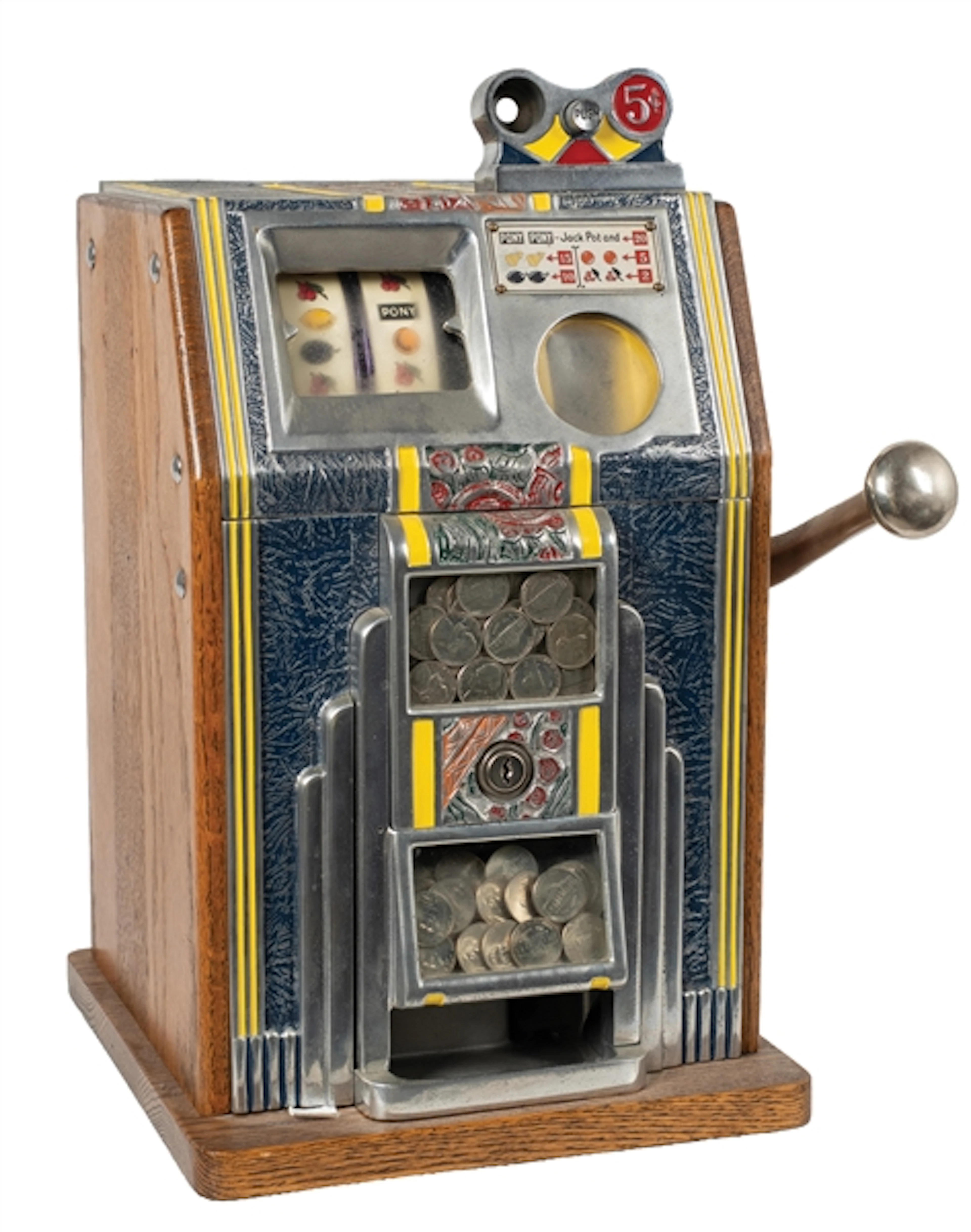 5¢ BURTMIER "PONY" SLOT MACHINE