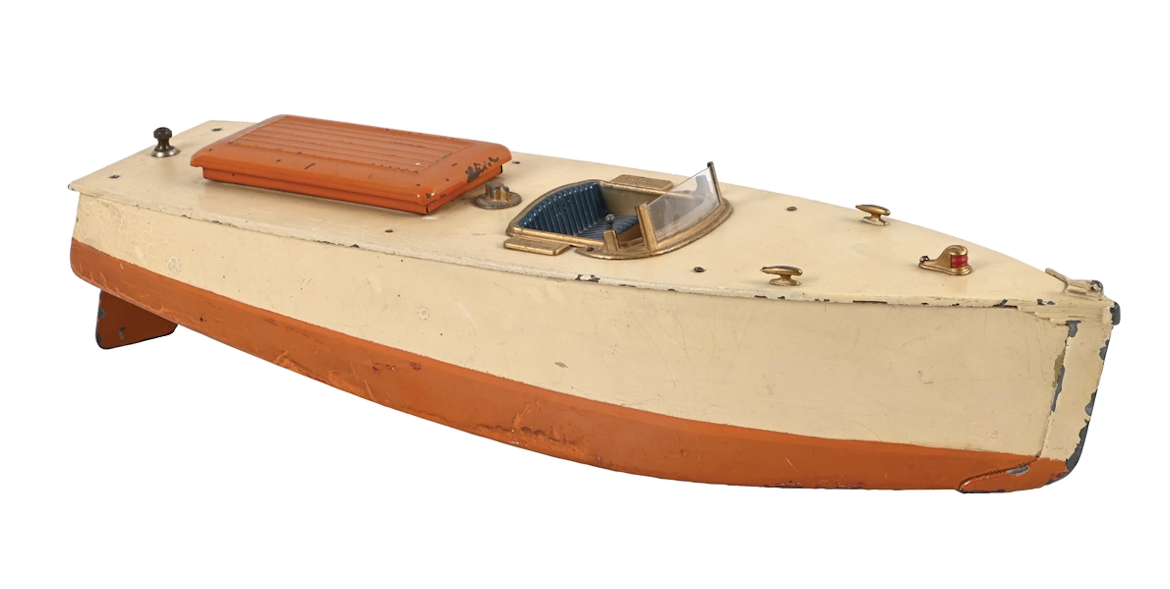 ORKIN CRAFT WOODEN TOY POND SPEEDBOAT