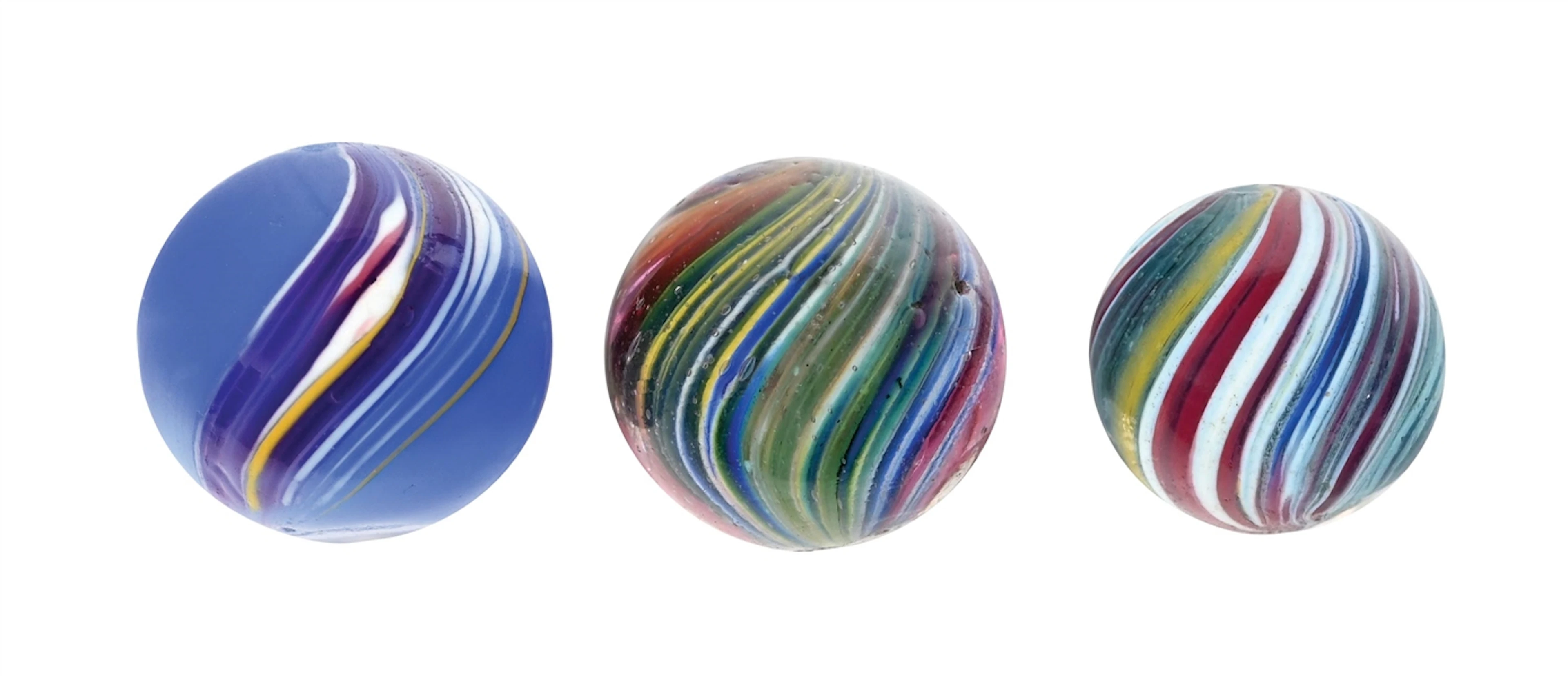 LOT OF 3: HANDMADE MARBLES