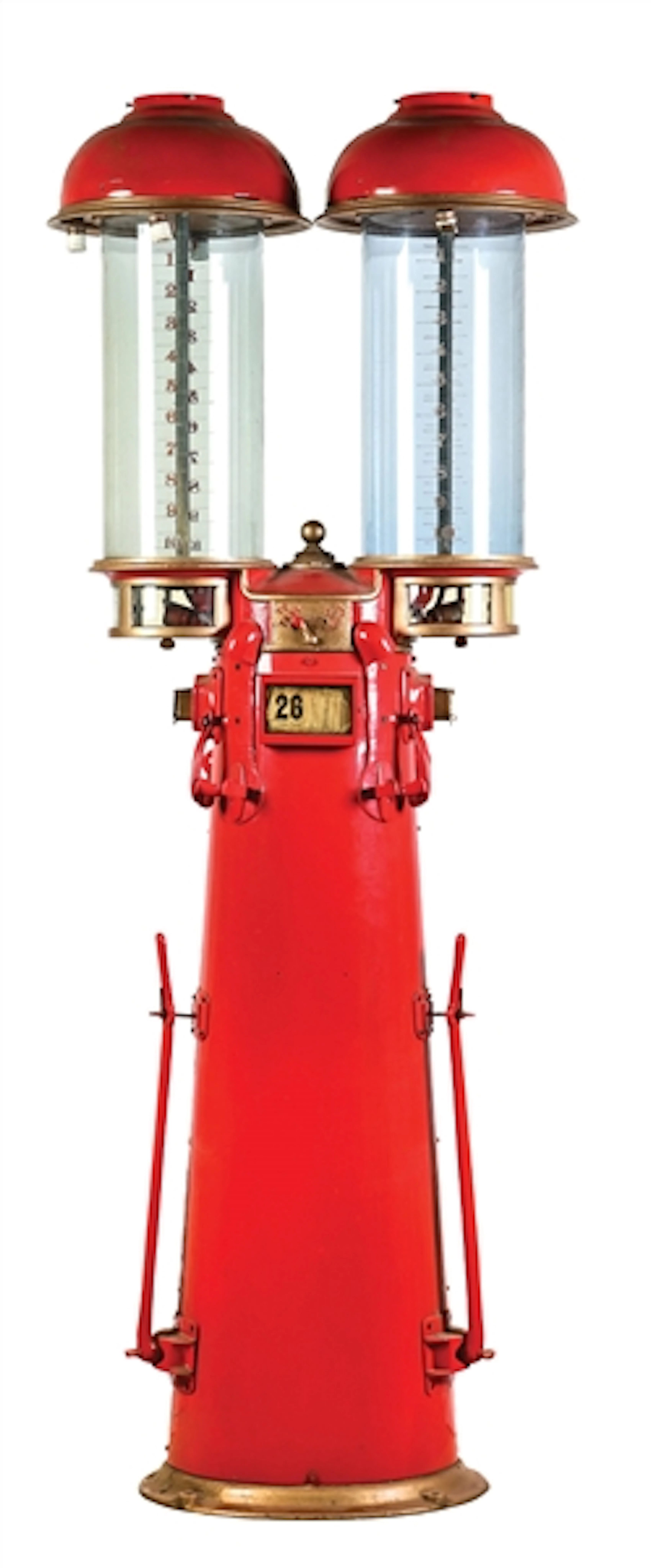 CANADIAN TWIN DOUBLE VISIBLE GAS PUMP.