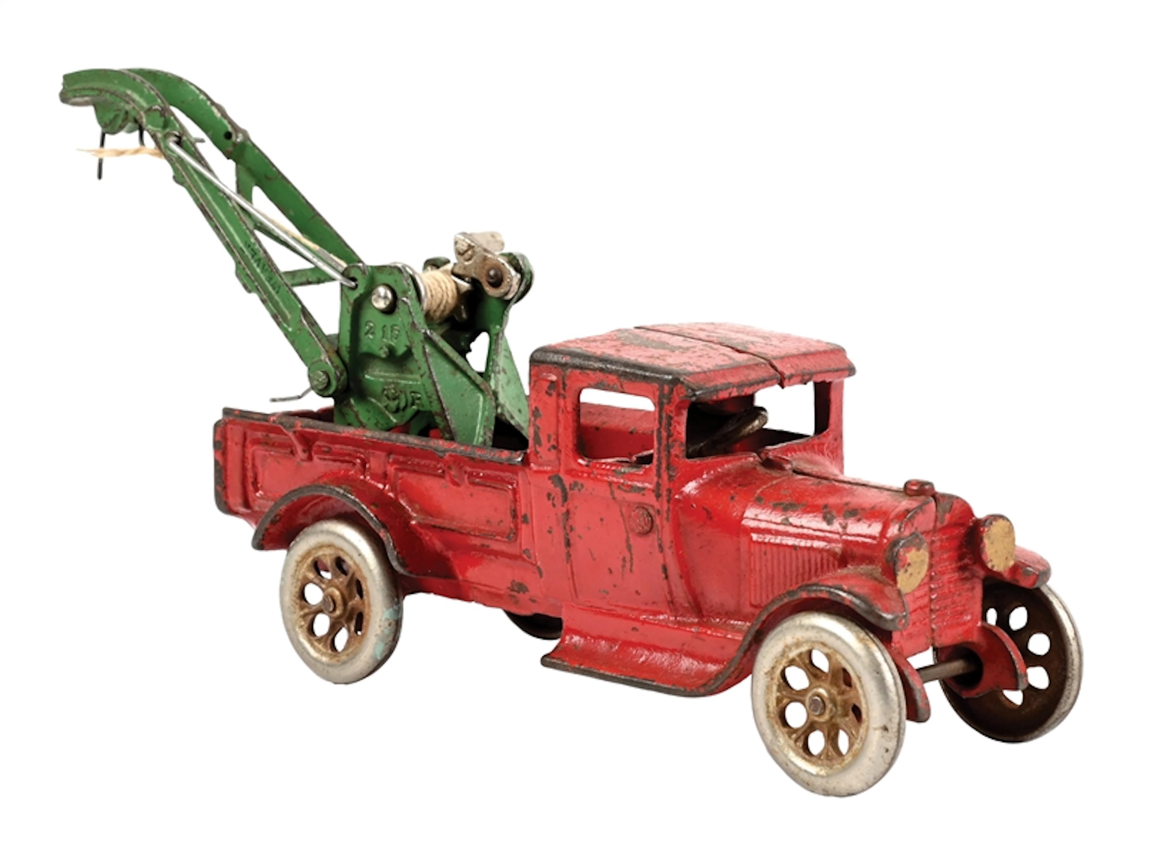 CAST IRON TOY WEAVER WRECKER TRUCK