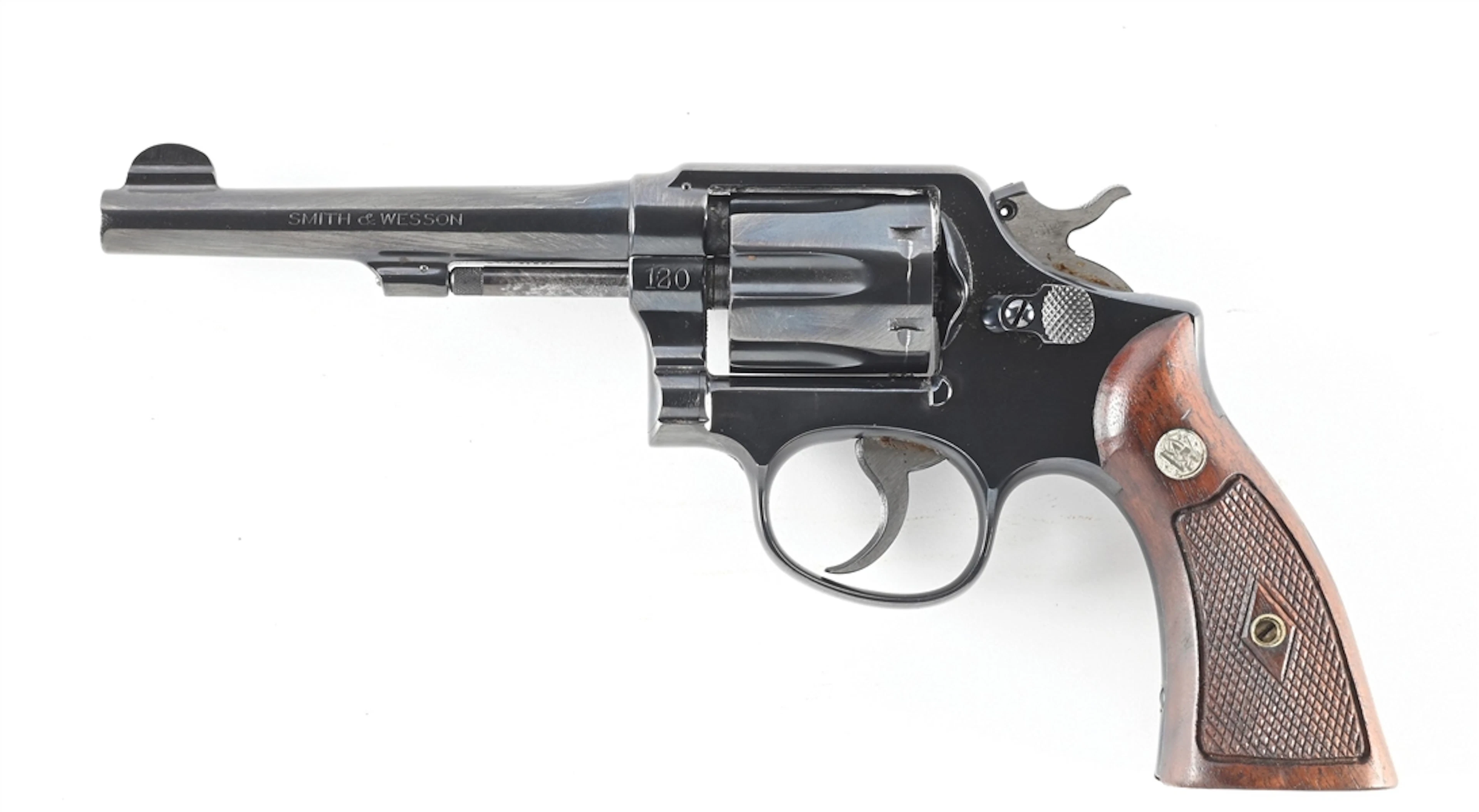 (C) SMITH & WESSON .38 MILITARY & POLICE PRE-MODEL 10 DOUBLE ACTION REVOLVER.