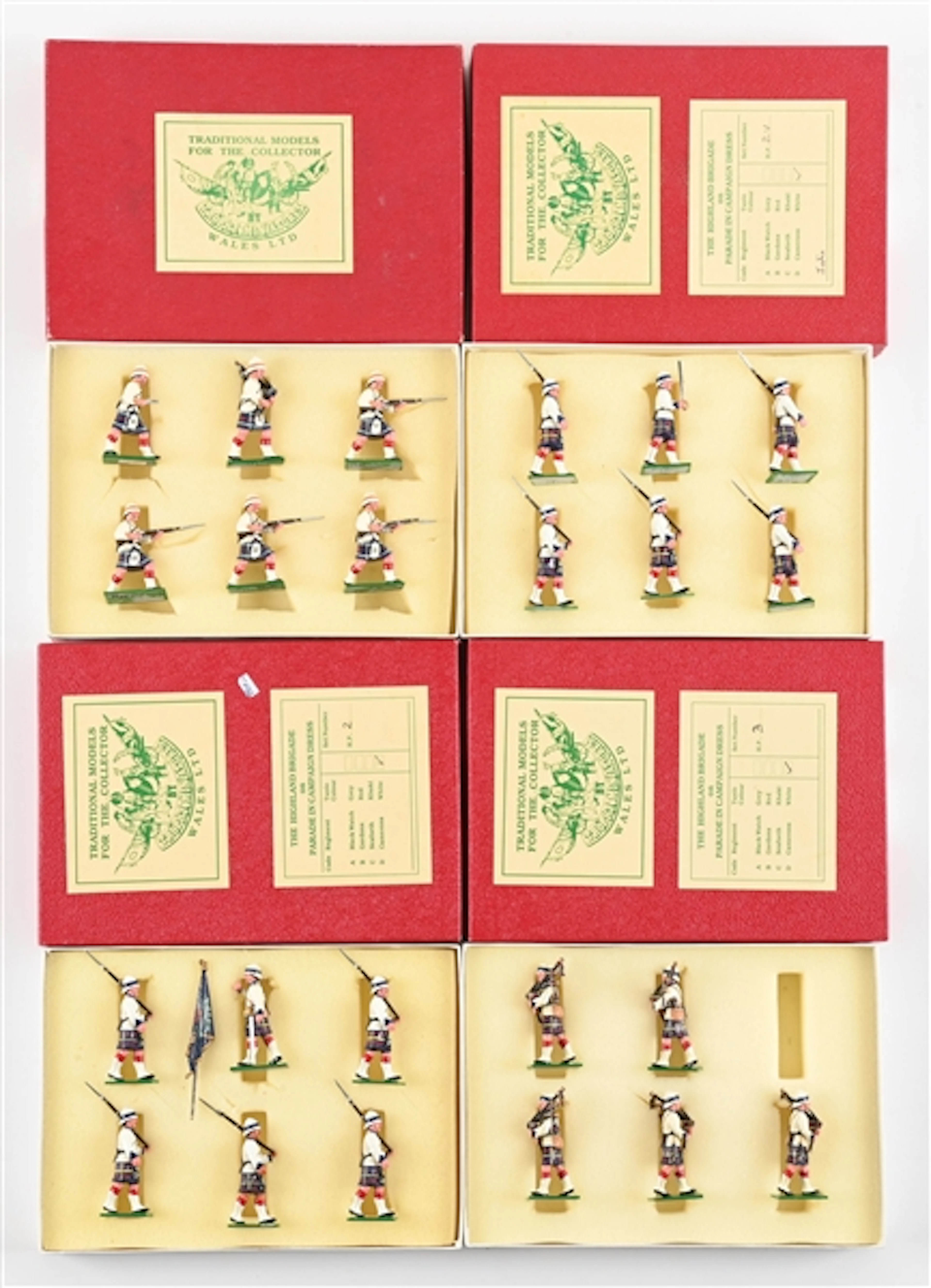 LOT OF 4: TROPHY TOY SOLDIER SETS IN ORIGINAL BOXES