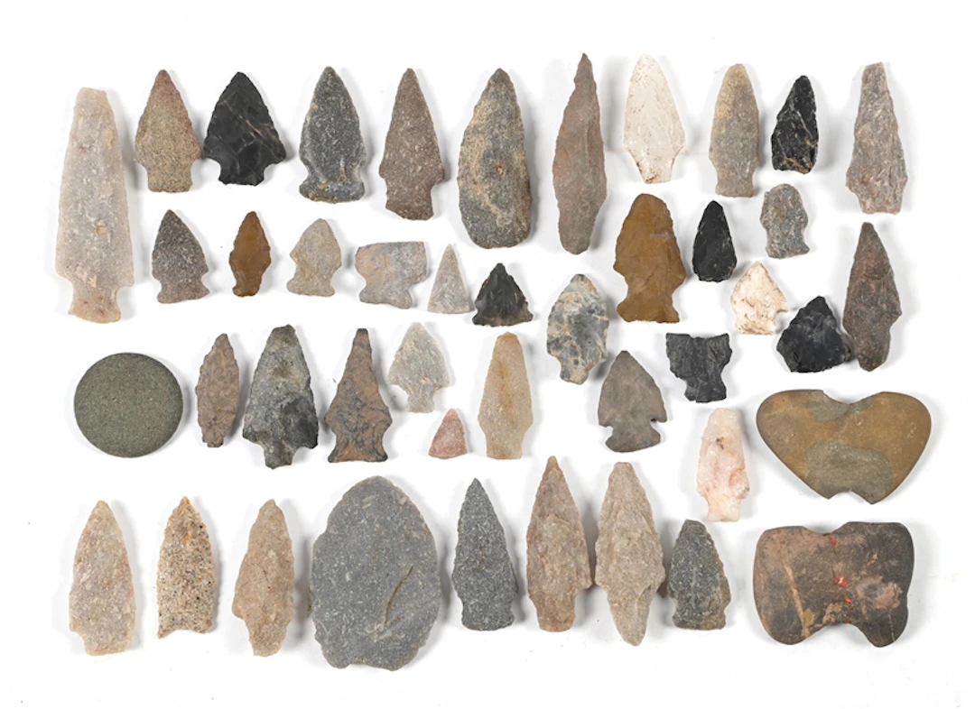 A GROUP OF STONE ARTIFACTS
